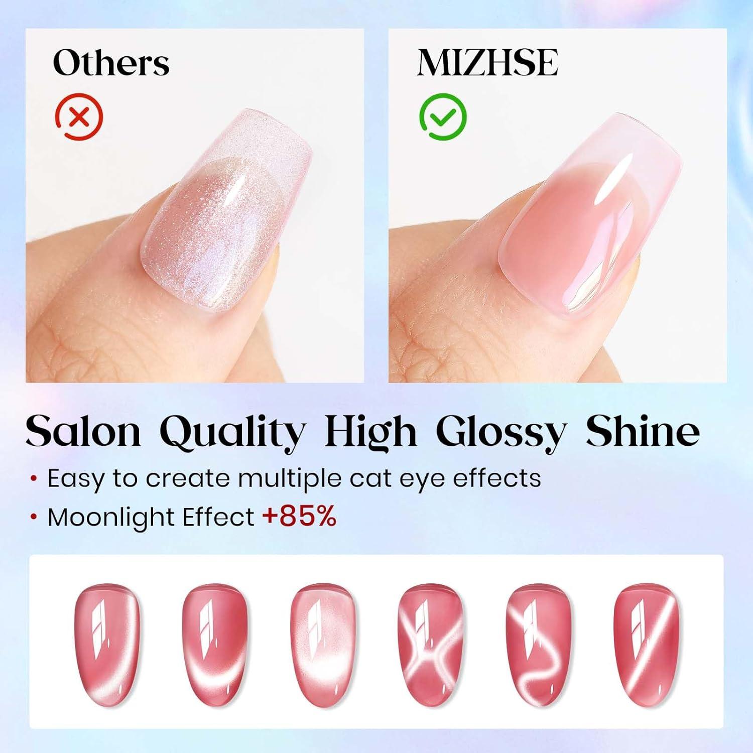 Kit Esmalte de Uñas en Gel Ojo de Gato MIZHSE 6 Colores