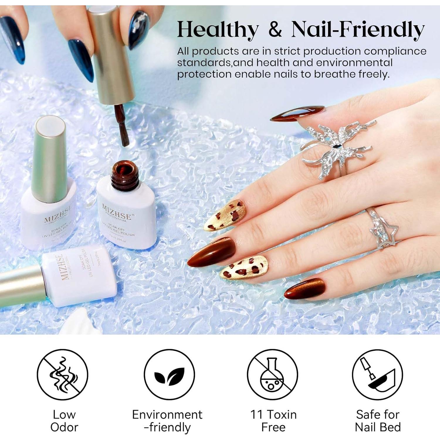 Kit Esmalte de Uñas en Gel Ojo de Gato MIZHSE 6 Colores