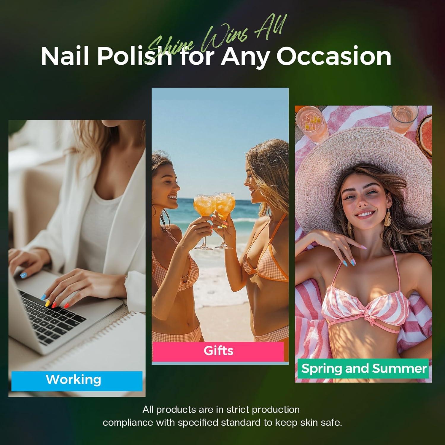 Kit de Esmalte de Uñas Morovan 15 Tonos Secado Rápido