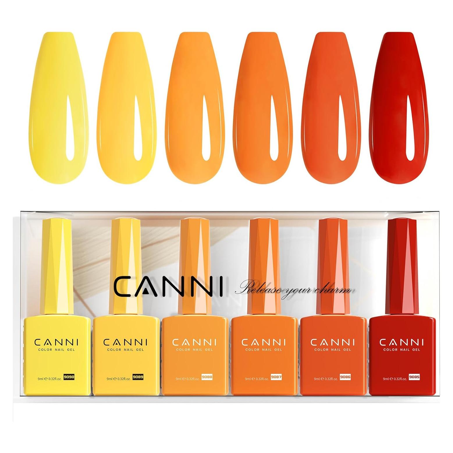 Set de Esmalte de Uñas Gel CANNI 6Pcs 9ml Otoño Colores