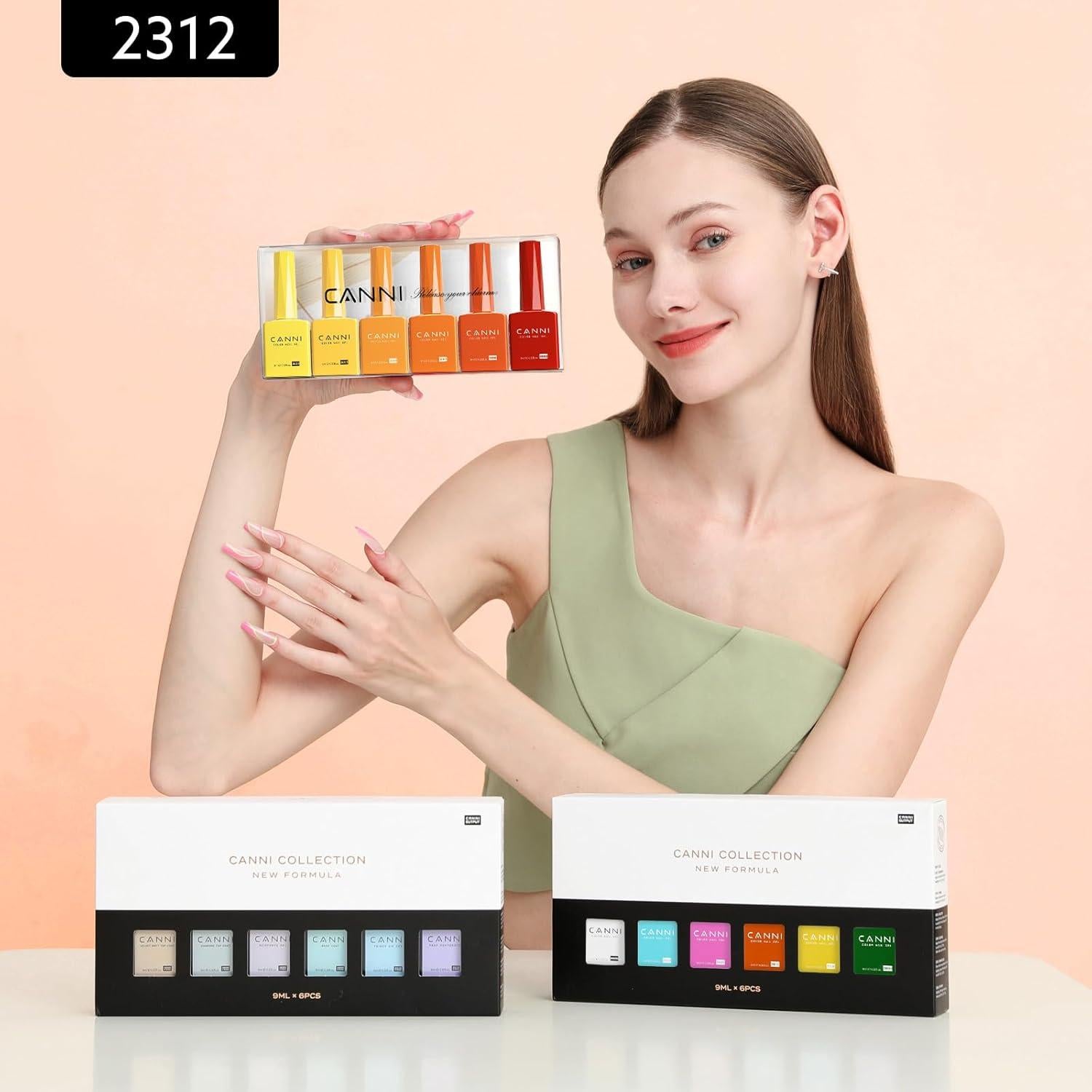 Set de Esmalte de Uñas Gel CANNI 6Pcs 9ml Otoño Colores