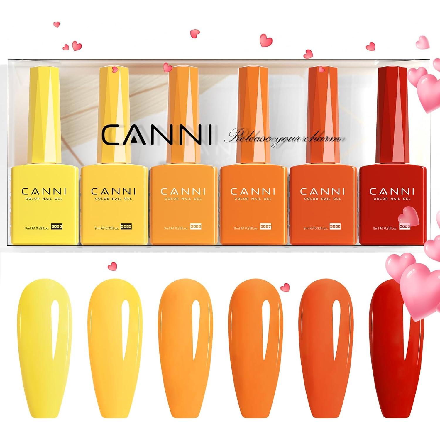 Set de Esmalte de Uñas Gel CANNI 6Pcs 9ml Otoño Colores