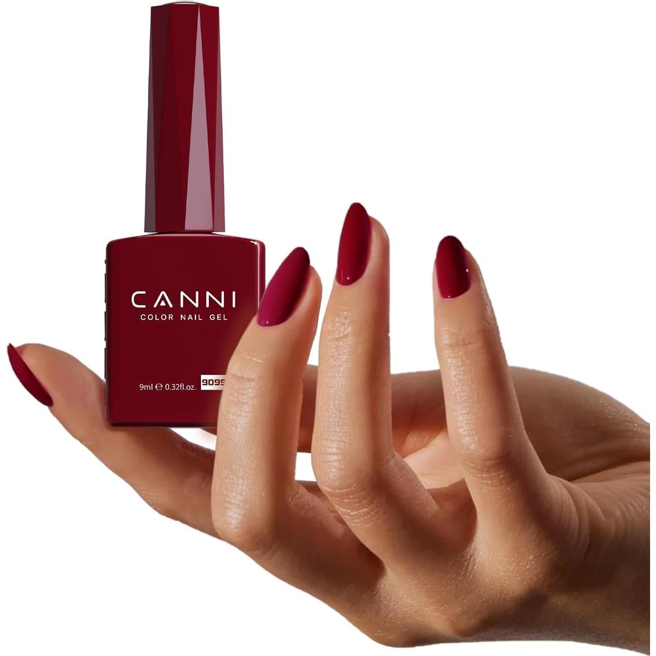 Set de 6 Esmaltes de Uñas en Gel CANNI 9 ML Rojo Cereza
