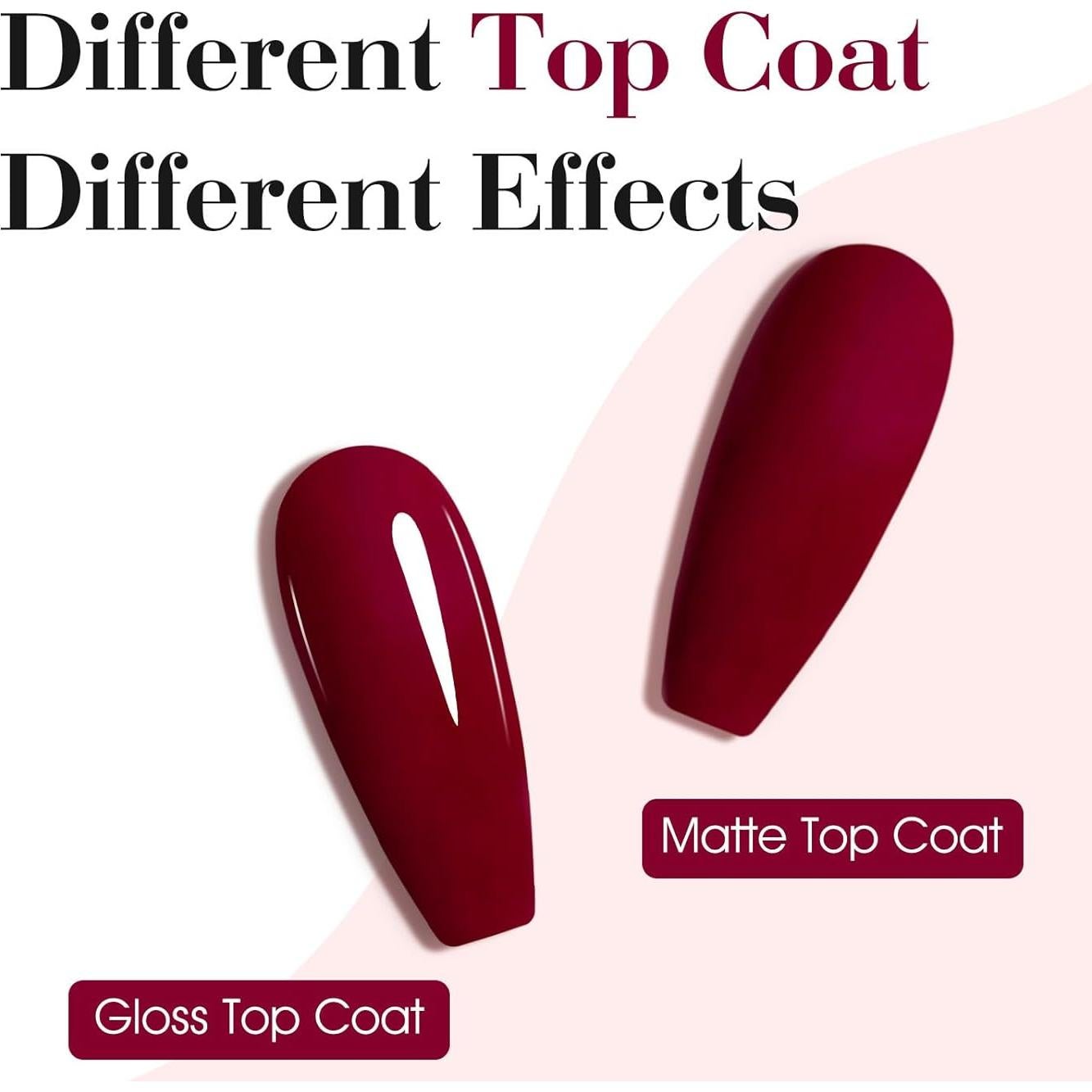 Set de 6 Esmaltes de Uñas en Gel CANNI 9 ML Rojo Cereza