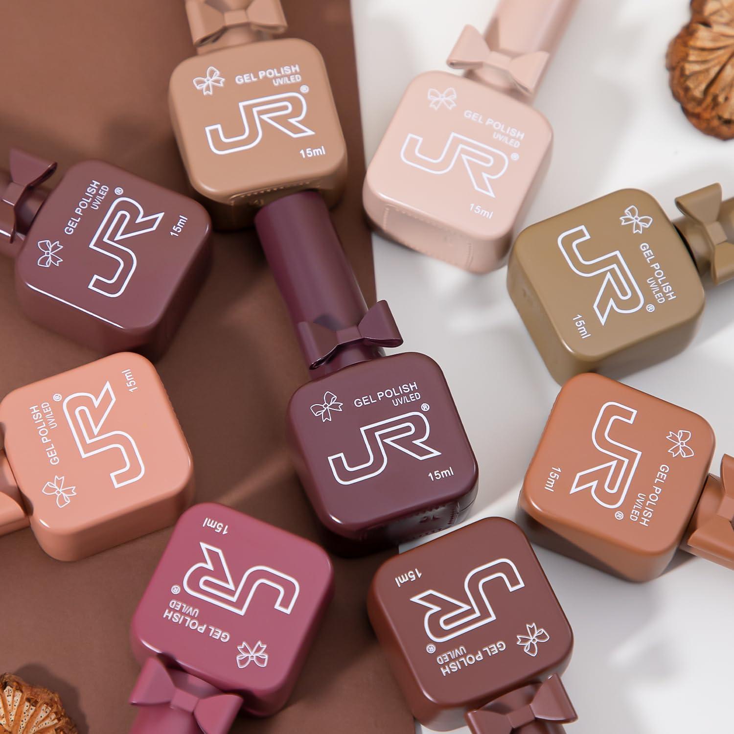 Set de Esmalte de Uñas en Gel JR 9 Colores 15ml Larga Duración