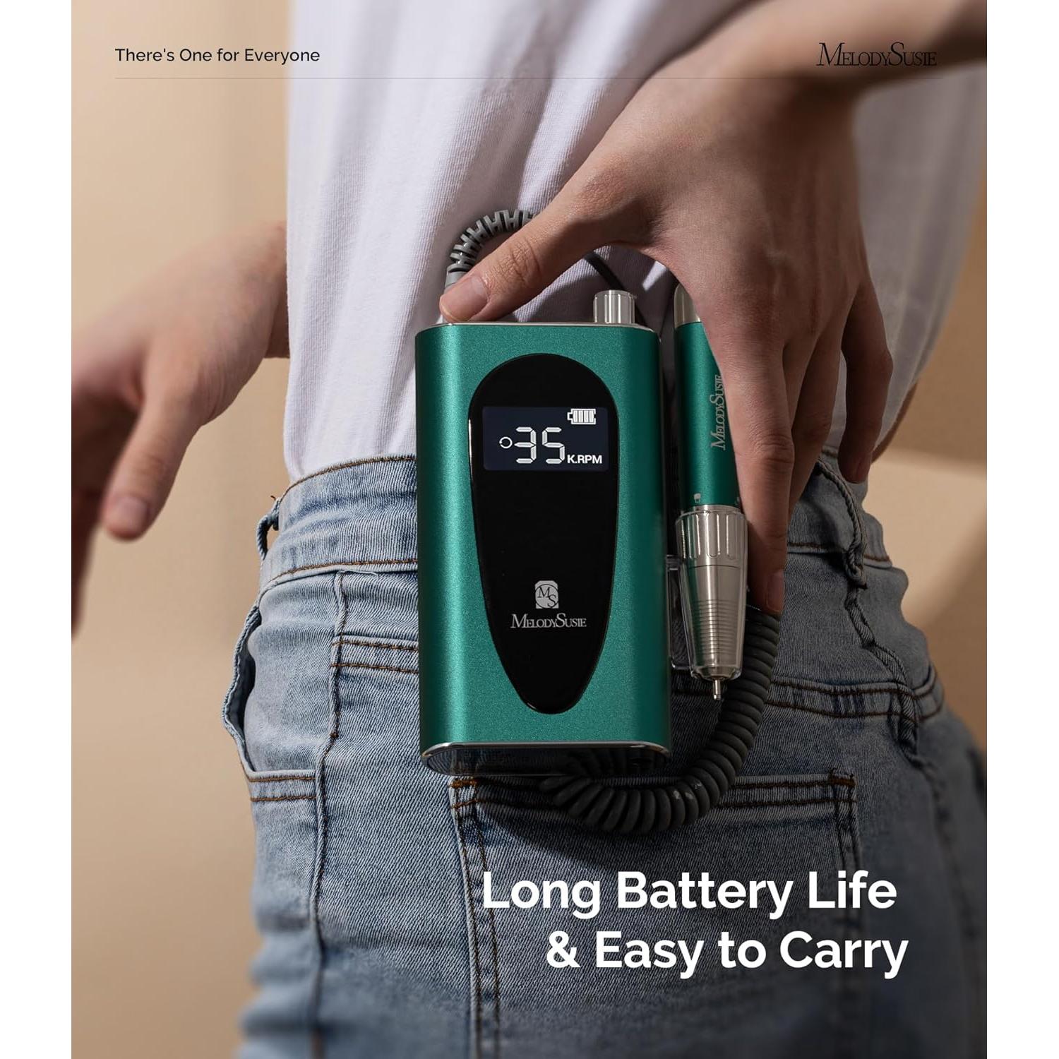 Taladro de Uñas Profesional MelodySusie MM400C Verde 35000 RPM