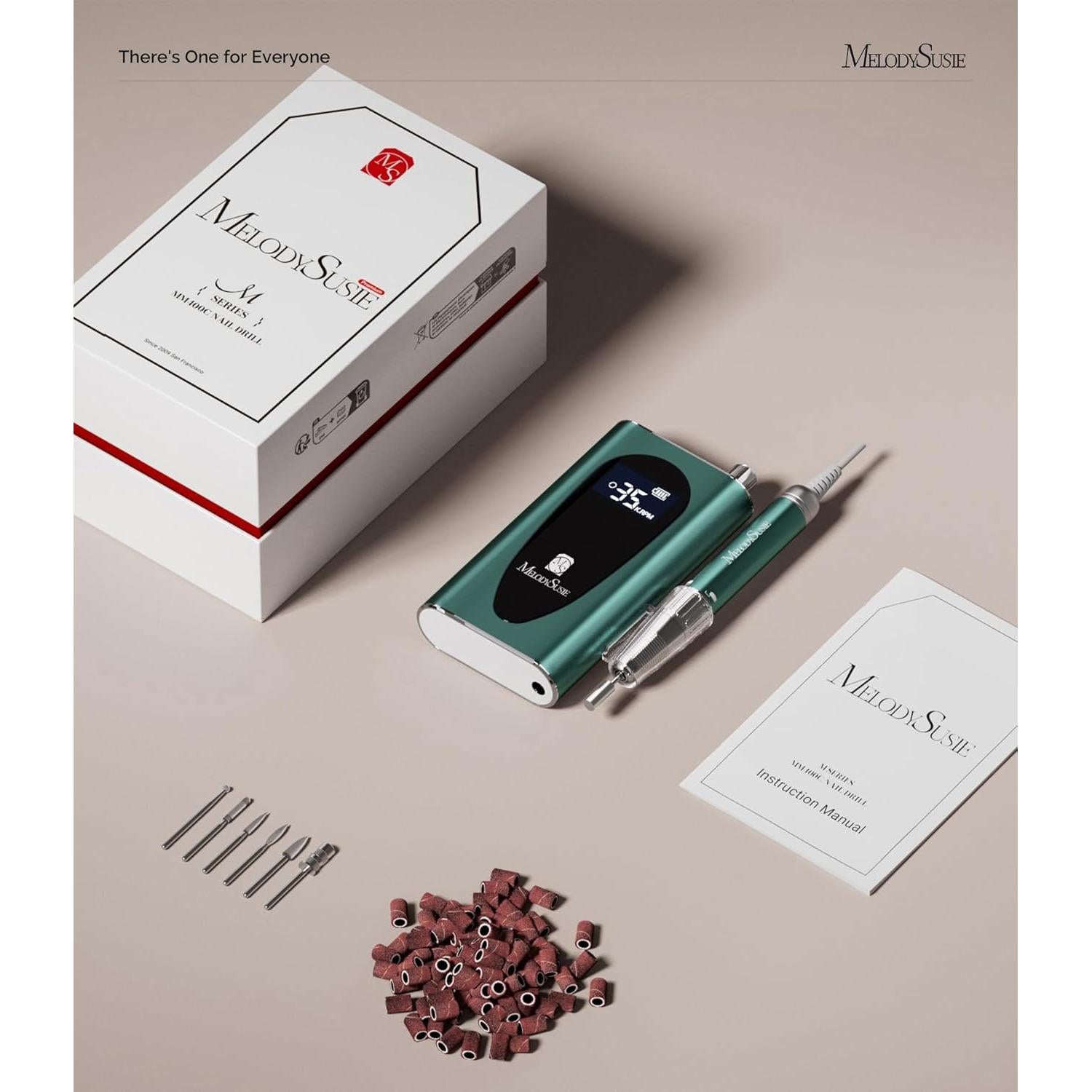 Taladro de Uñas Profesional MelodySusie MM400C Verde 35000 RPM