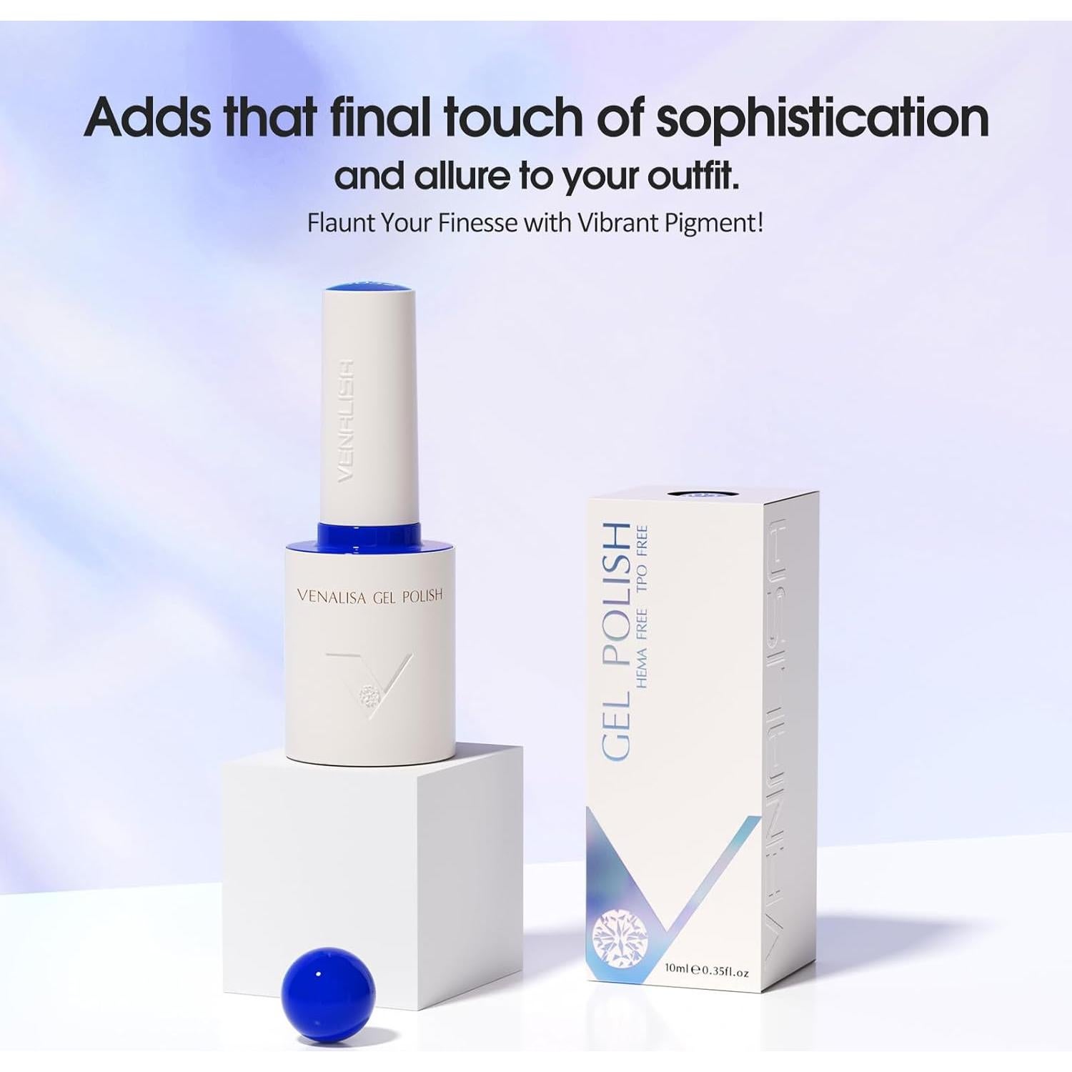 Esmalte de Uñas Gel VENALISA Azul Real 15ml Brillo Alto