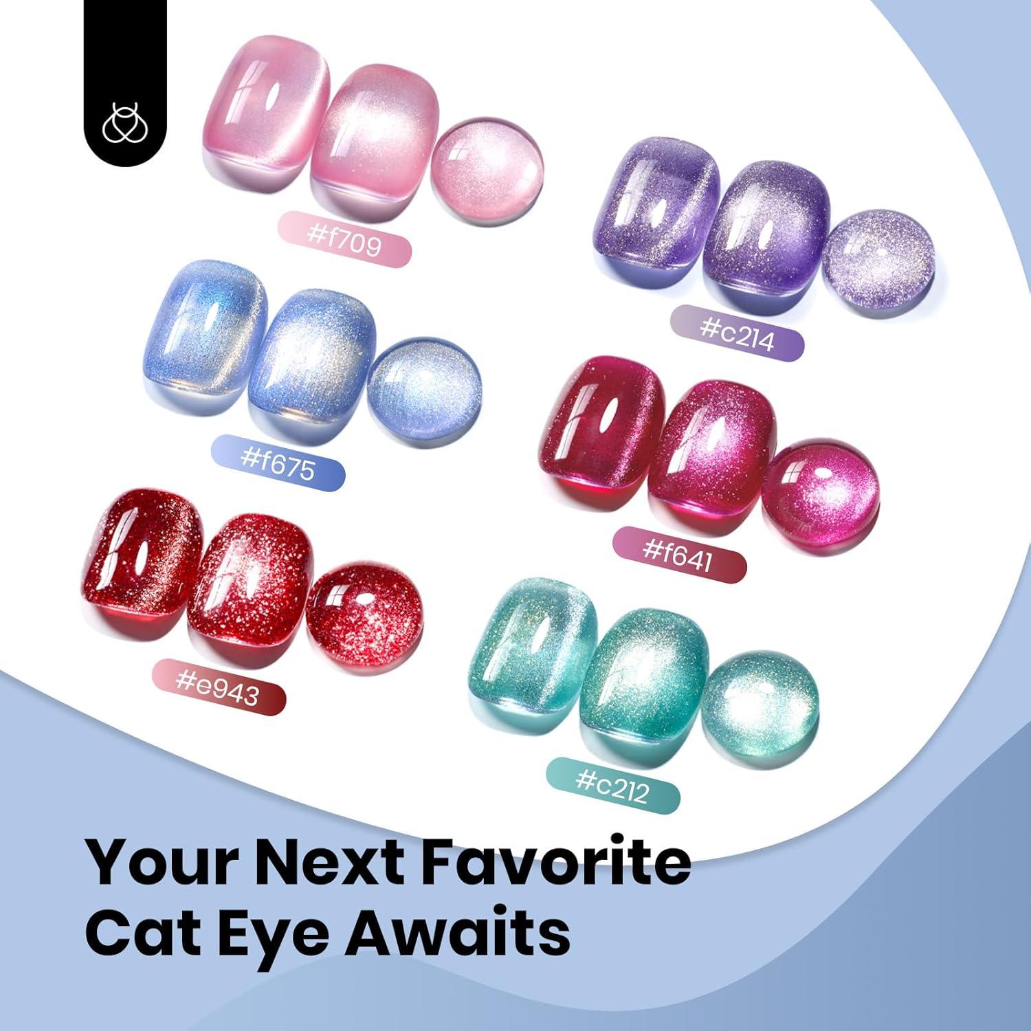 Gel de Uñas Ojo de Gato Beetles 15ML Azul Brillante 9D