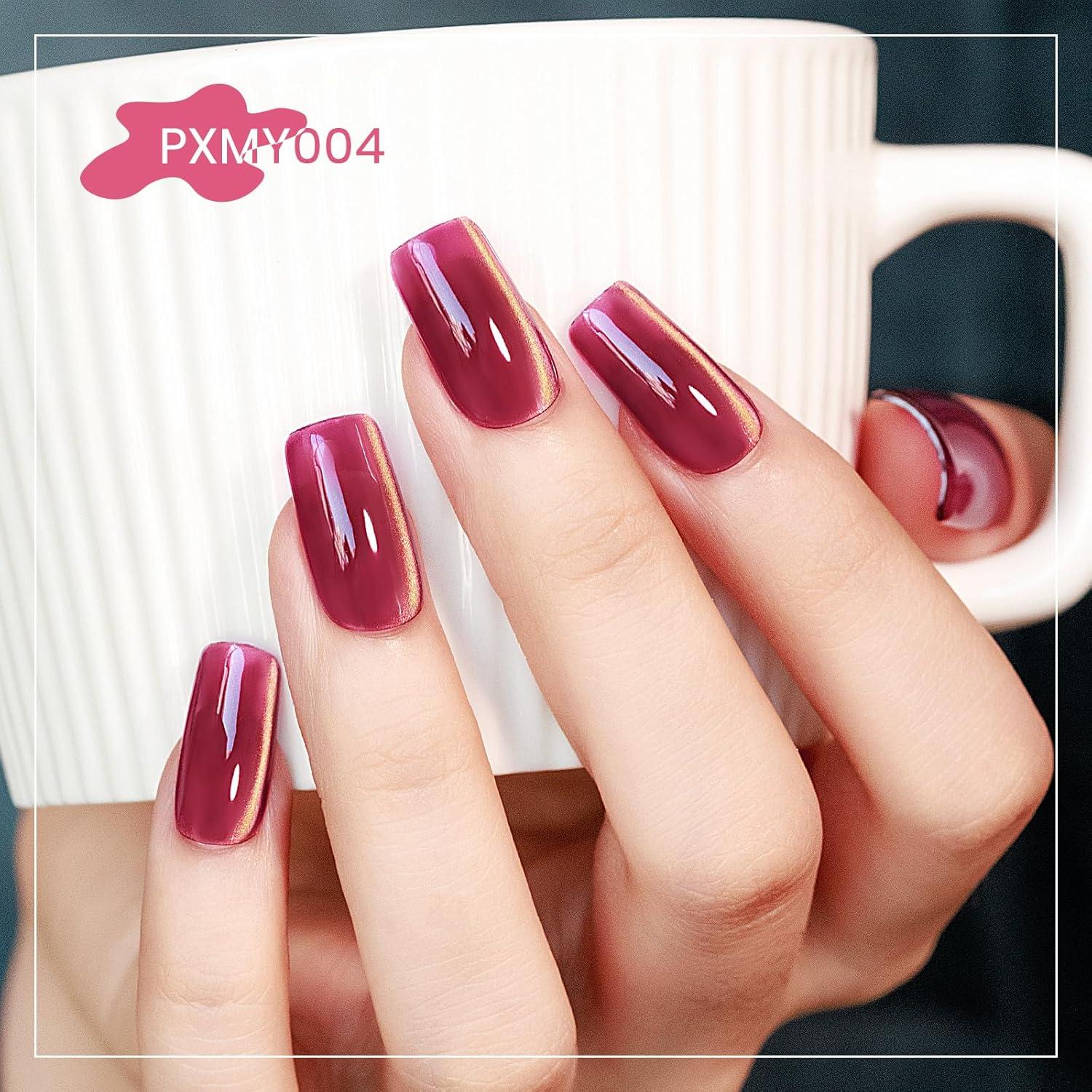 Set de Esmalte de Uñas Gel MIZHSE Efecto Ojo de Gato 8 Colores