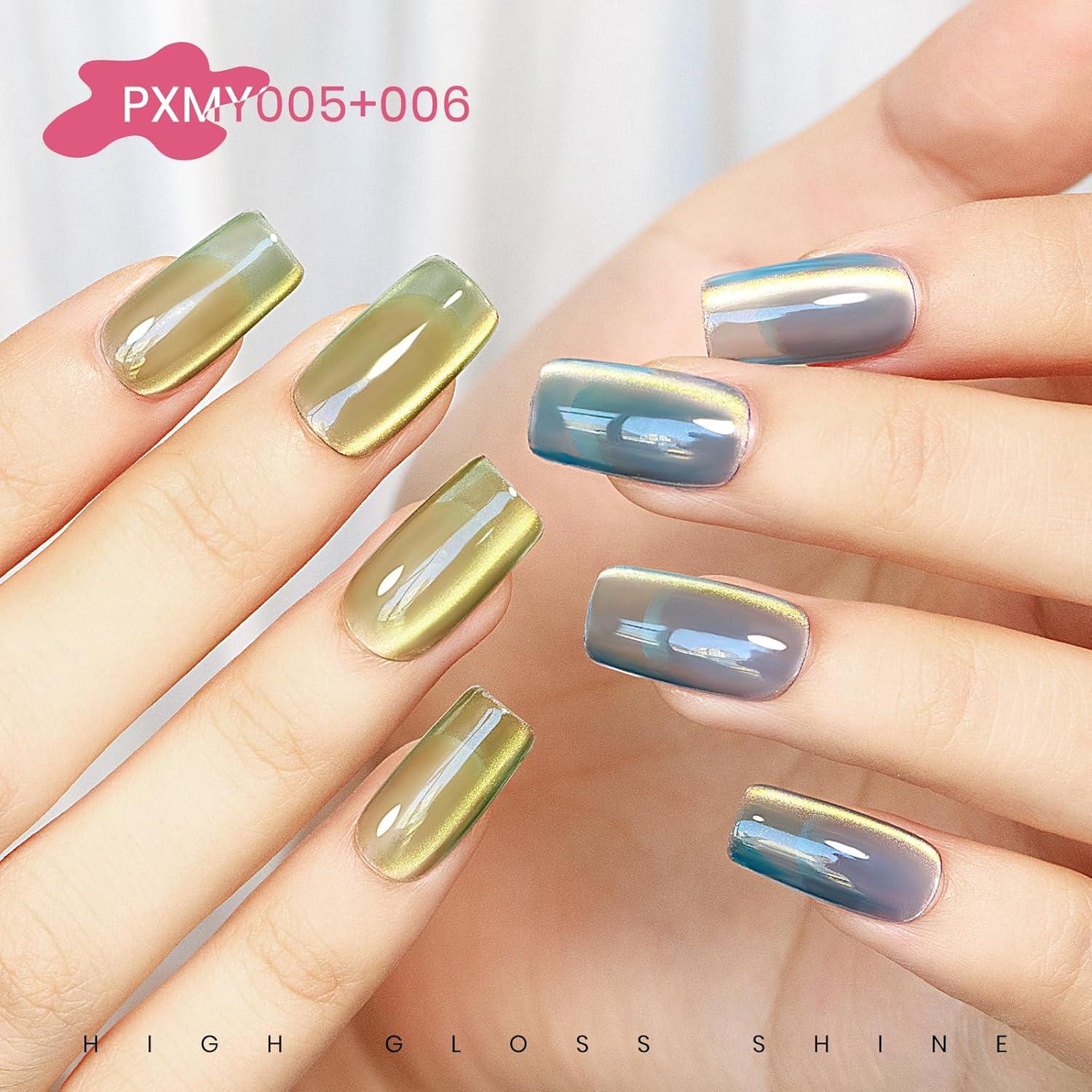 Set de Esmalte de Uñas Gel MIZHSE Efecto Ojo de Gato 8 Colores