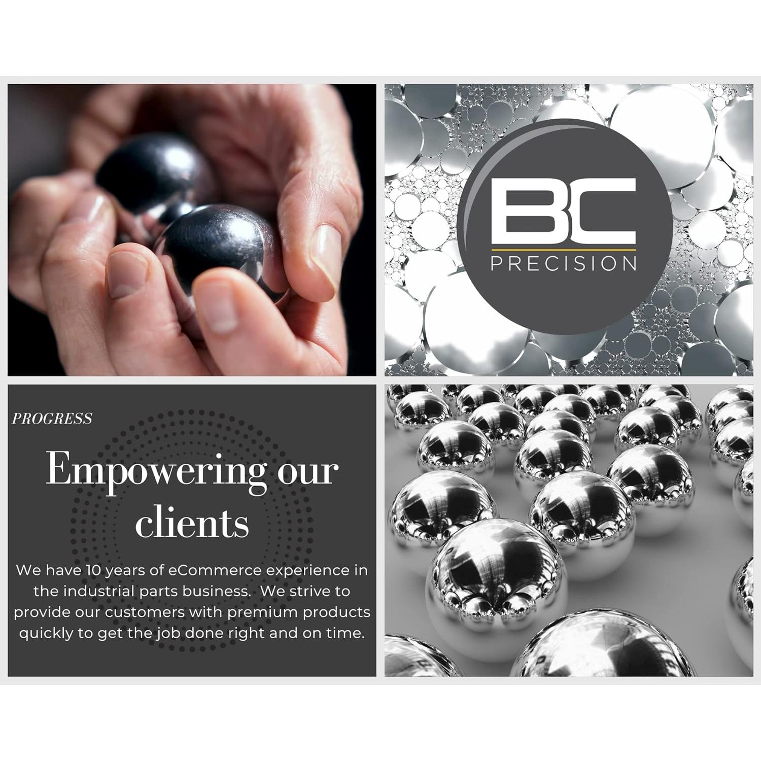 100 Bolas Agitadoras de Acero Inoxidable 6.35 mm BC Precision