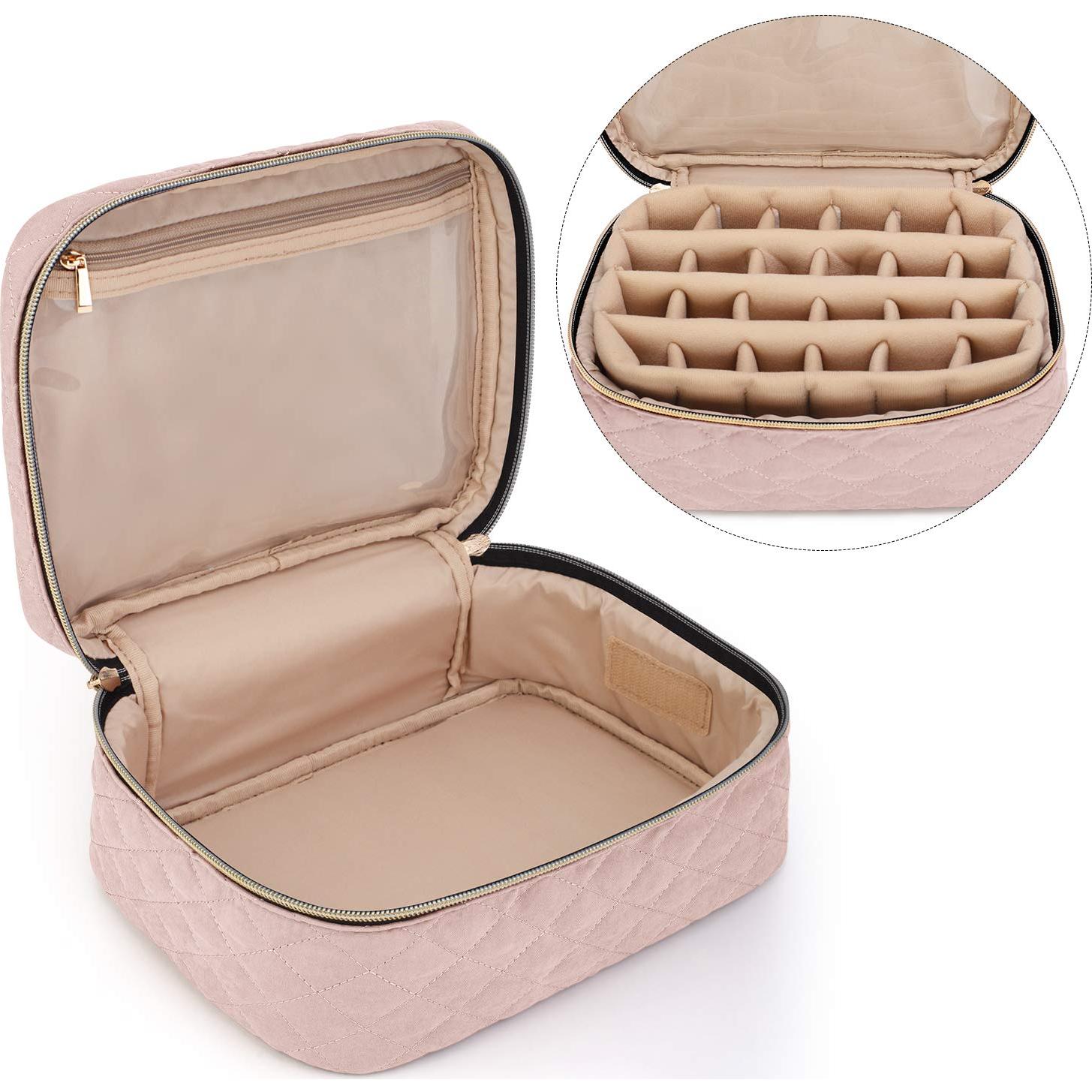 Bolsa de Transporte para Esmalte de Uñas YARWO Rosa 24 Botellas