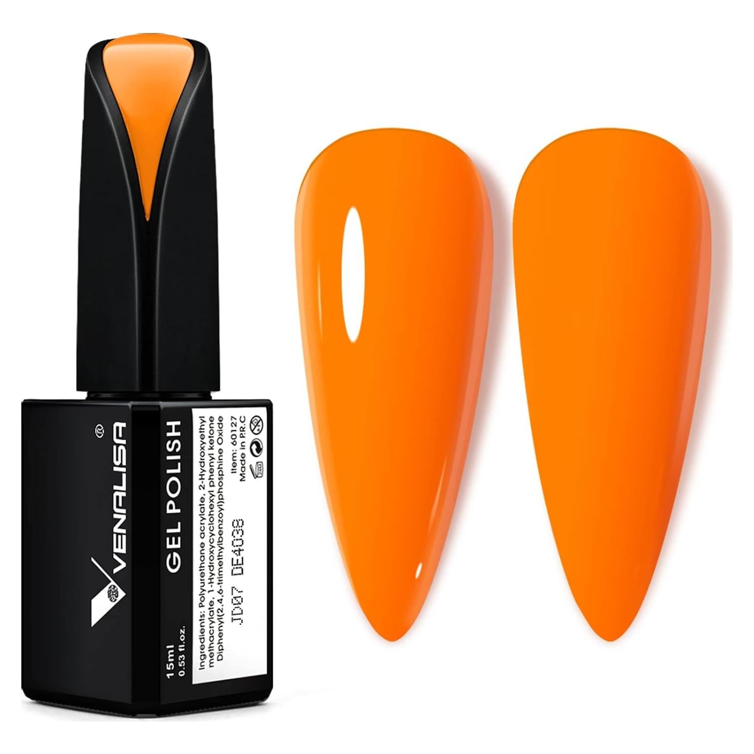 Esmalte de Uñas en Gel VENALISA 15ml Naranja Neón Removible