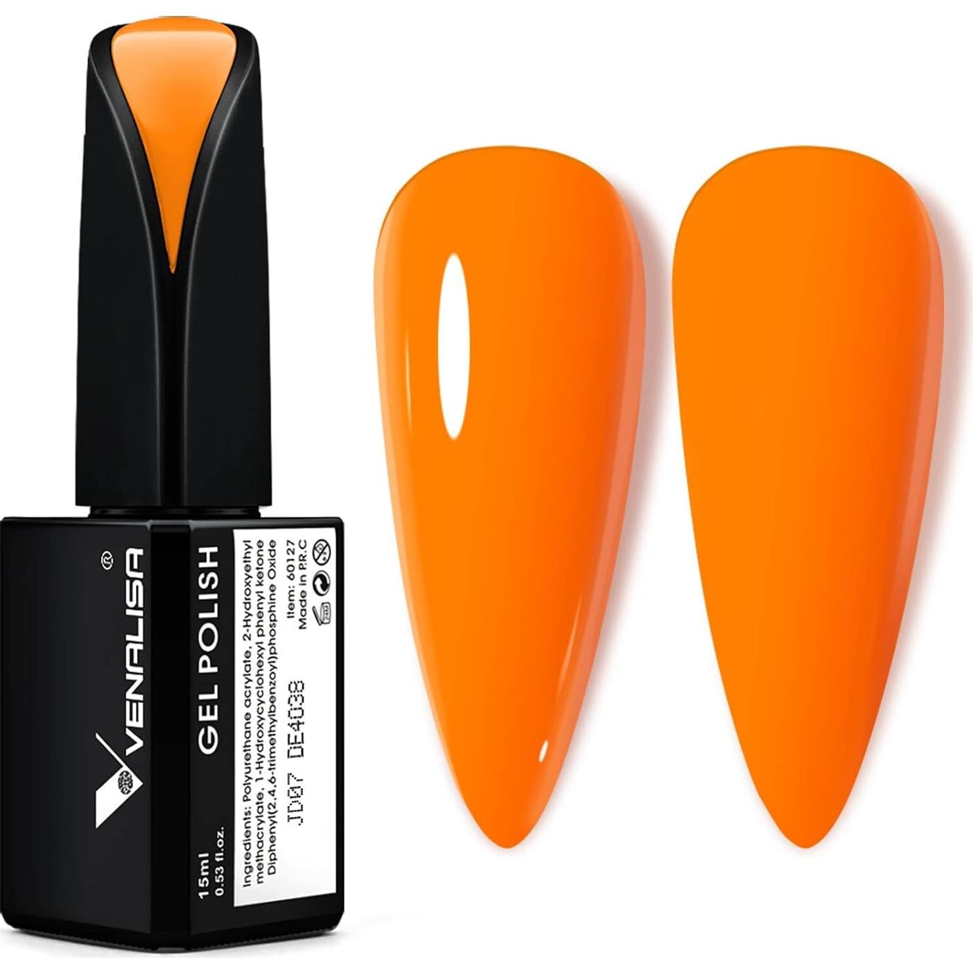 Esmalte de Uñas en Gel VENALISA 15ml Naranja Neón Removible