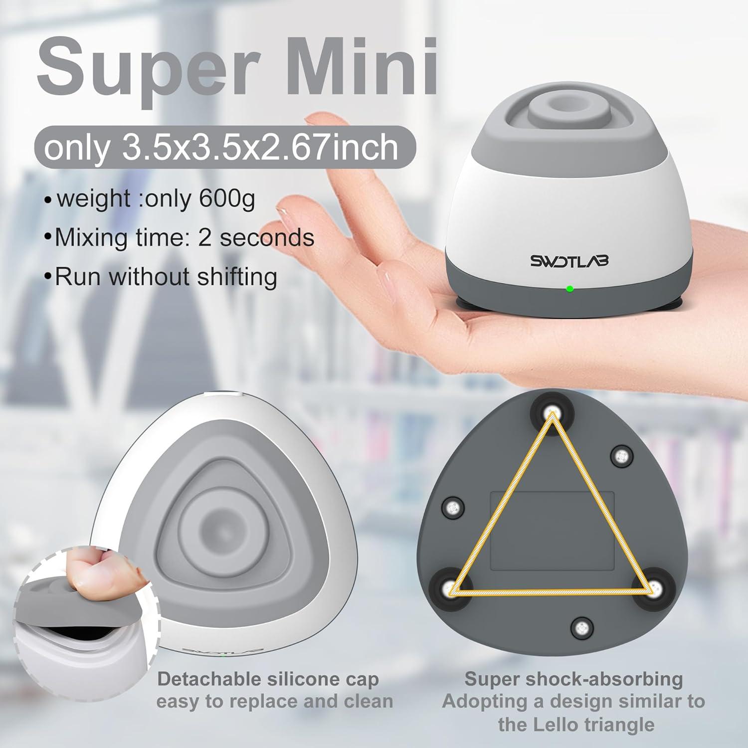 Mezclador Vortex Mini SWDTLAB 4000rpm Portátil para Pintura