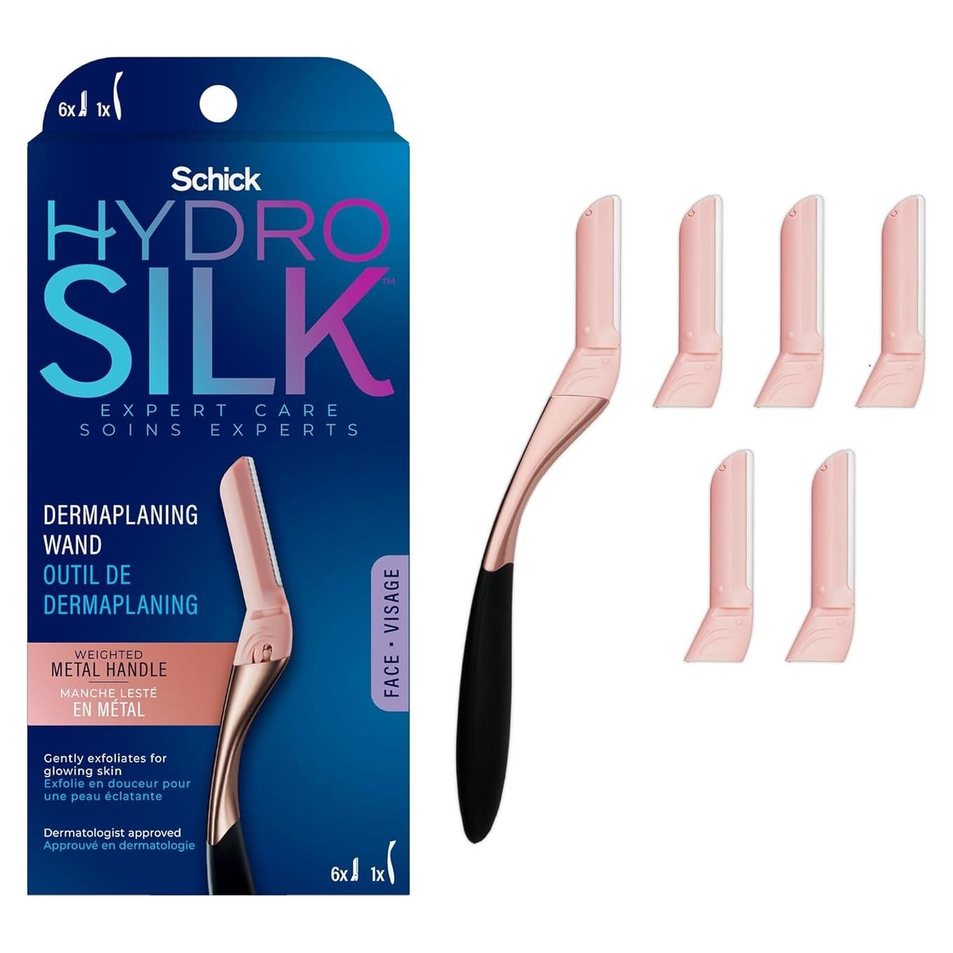 Afeitadora de Dermaplaning Schick Hydro Silk con 6 Repuestos