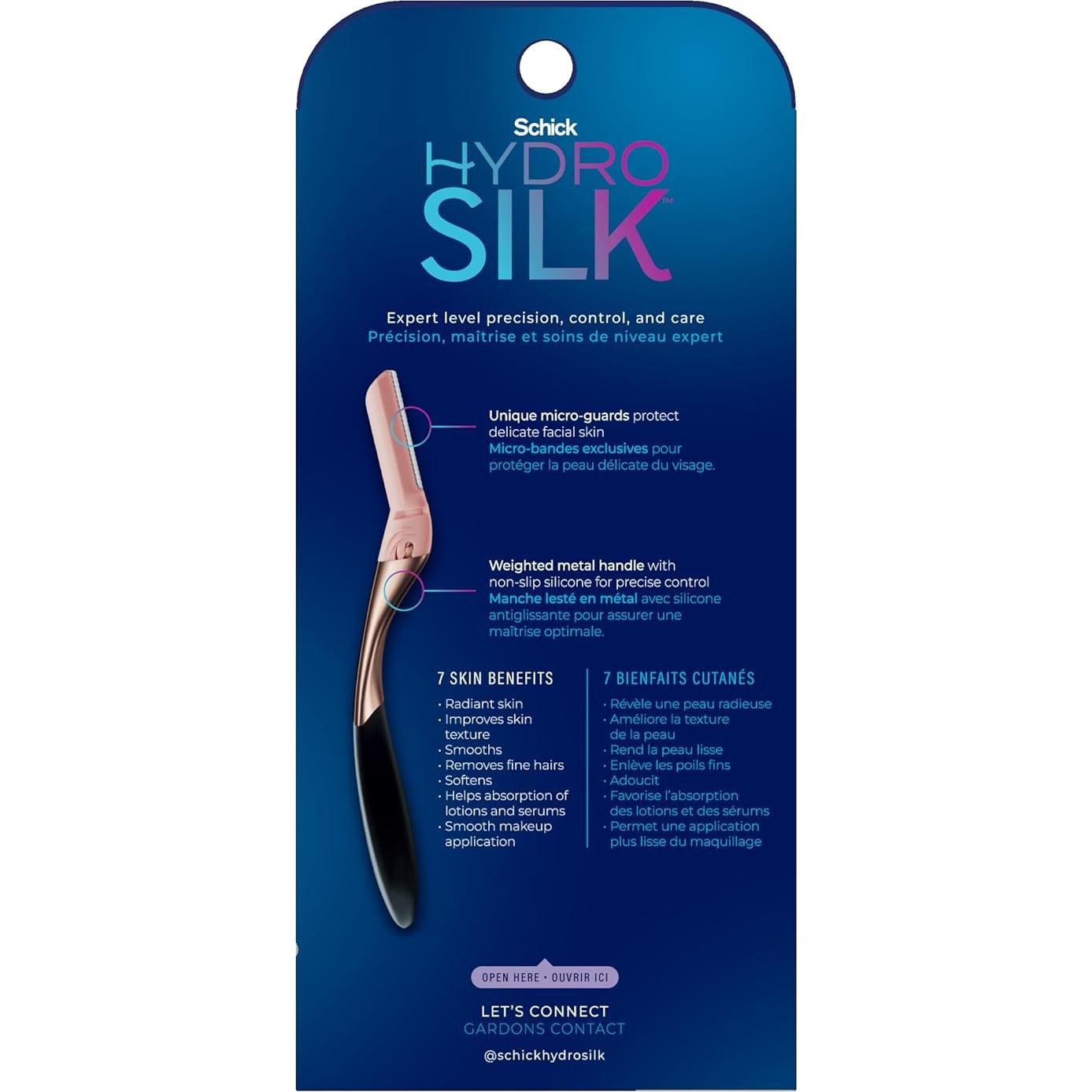 Afeitadora de Dermaplaning Schick Hydro Silk con 6 Repuestos
