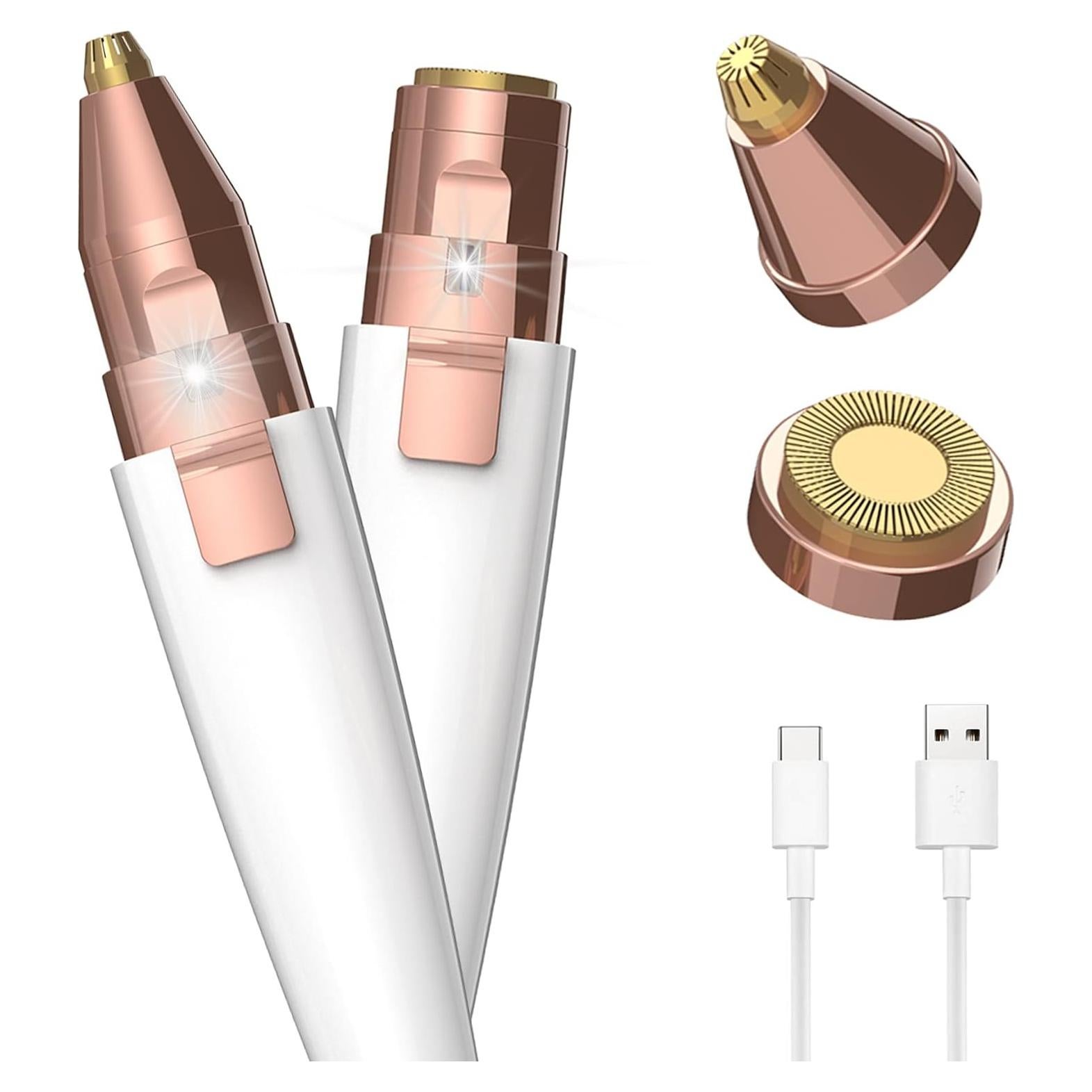 Rasuradora de Cejas JNATER 2 en 1 Recargable USB Indolora