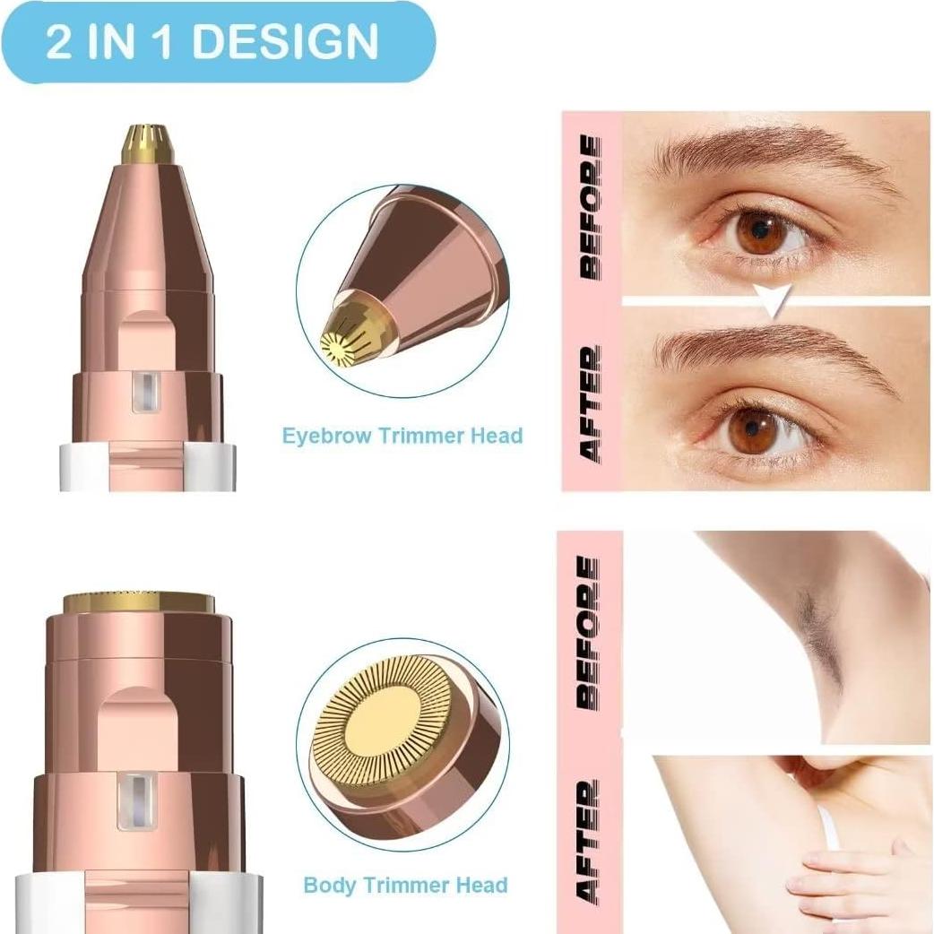 Rasuradora de Cejas JNATER 2 en 1 Recargable USB Indolora
