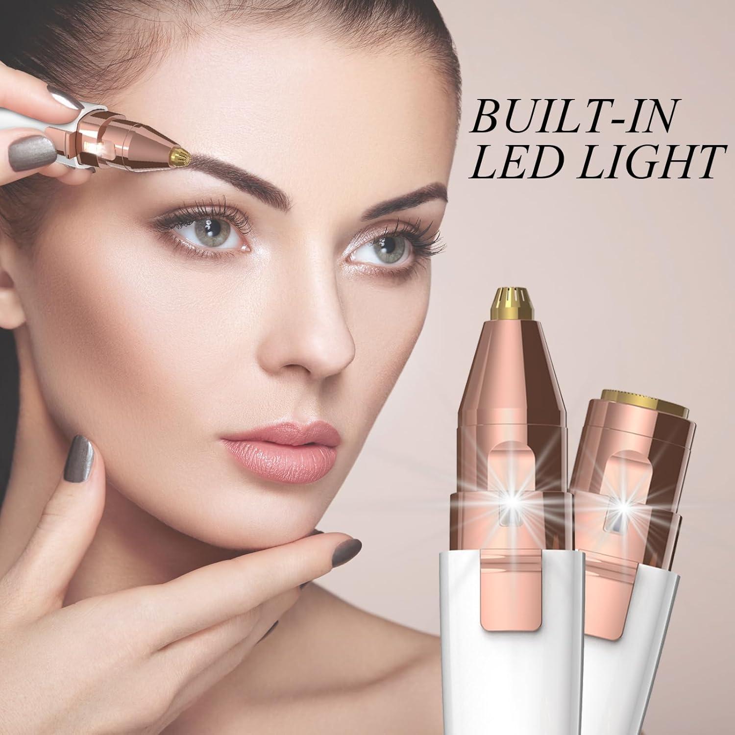 Rasuradora de Cejas JNATER 2 en 1 Recargable USB Indolora