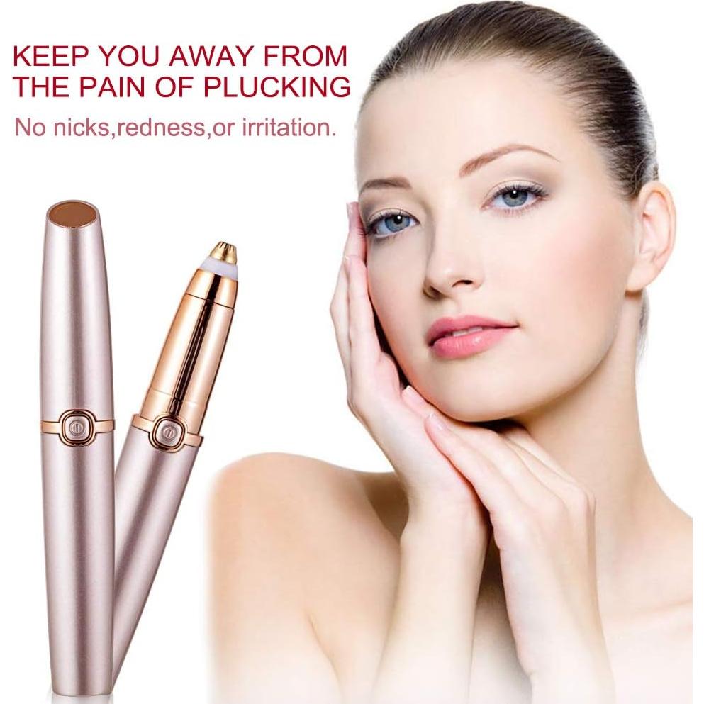 Removedor de Vello de Cejas SiKii Oro Rosa, Depilador Facial LED