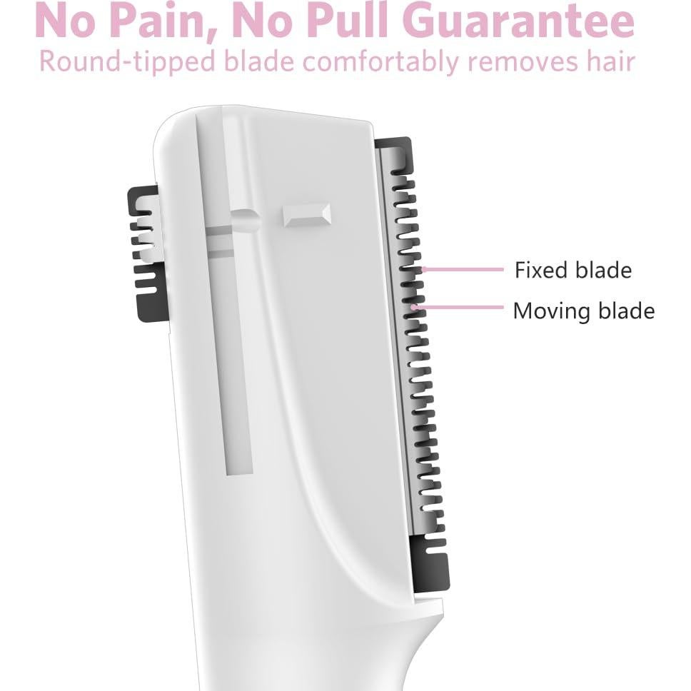 Recortador de cejas eléctrico Funstant Rosa Coral - Indoloro