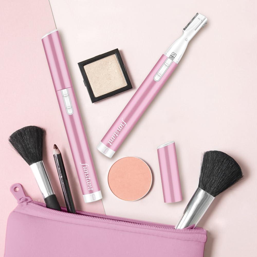 Recortador de cejas eléctrico Funstant Rosa Coral - Indoloro