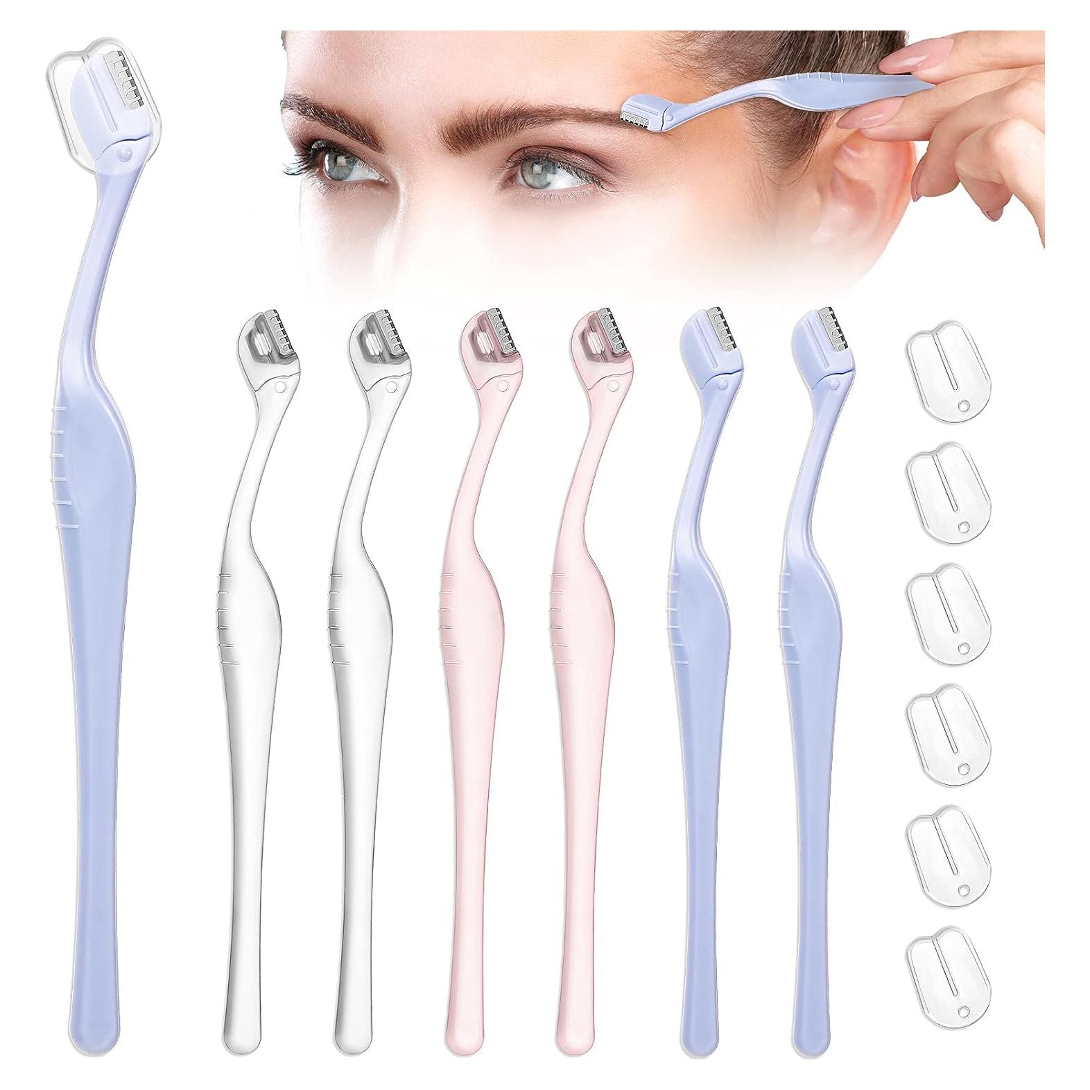 6 Piezas Afeitadoras de Cejas Honoson - Mini Herramientas de Cuidado Facial