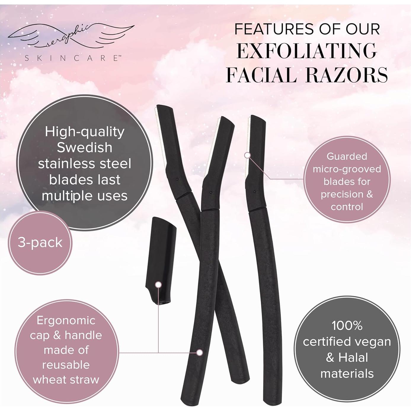 Cuchillas Exfoliantes Seraphic Skincare - 3 Piezas para Dermaplaning