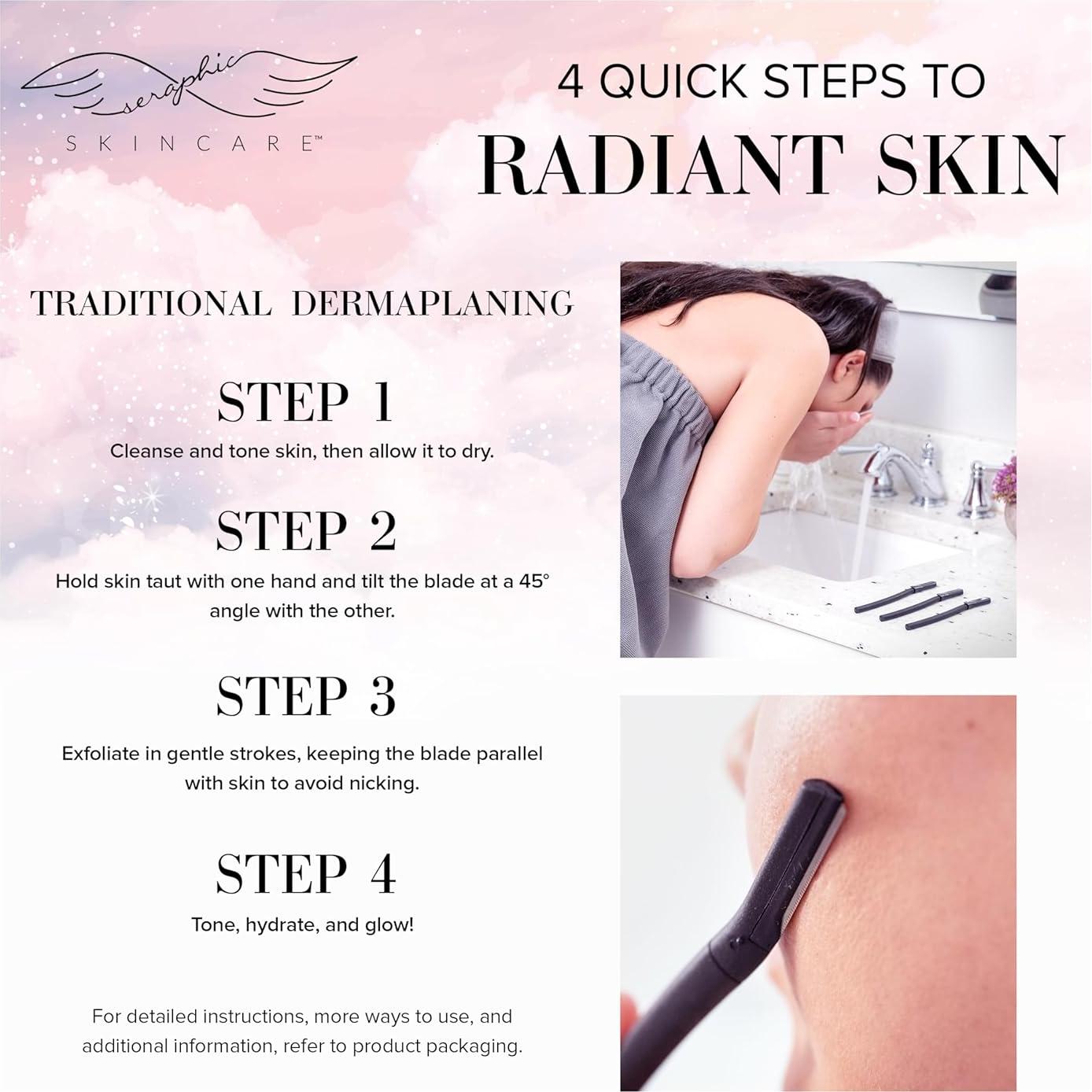 Cuchillas Exfoliantes Seraphic Skincare - 3 Piezas para Dermaplaning