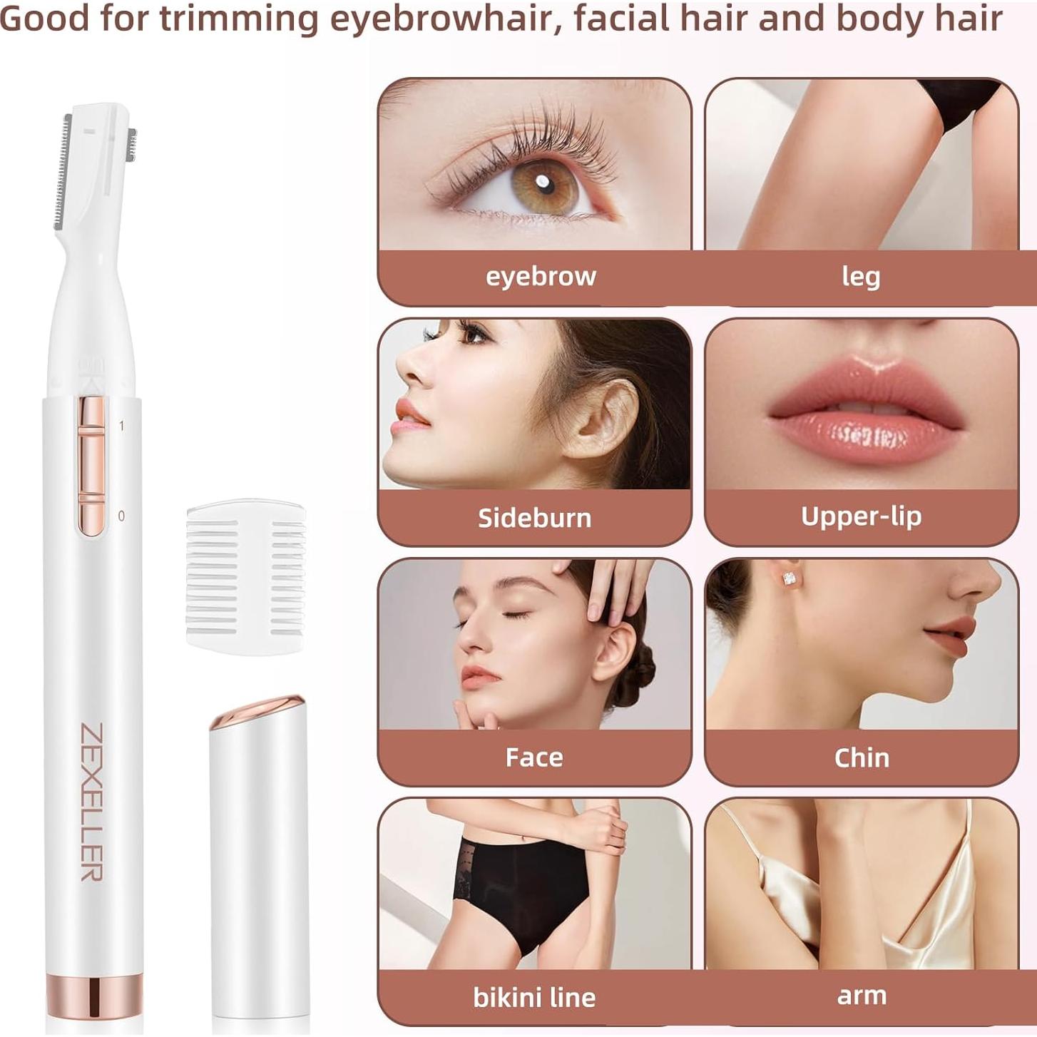 Recortador de cejas eléctrico Zexeller E-NEW-01 portátil