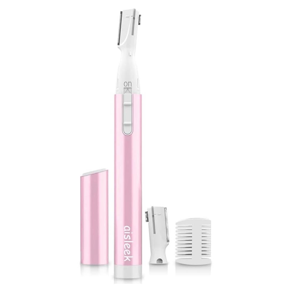 Recortador de Cejas Aisleek Rosa Compacto y Portátil