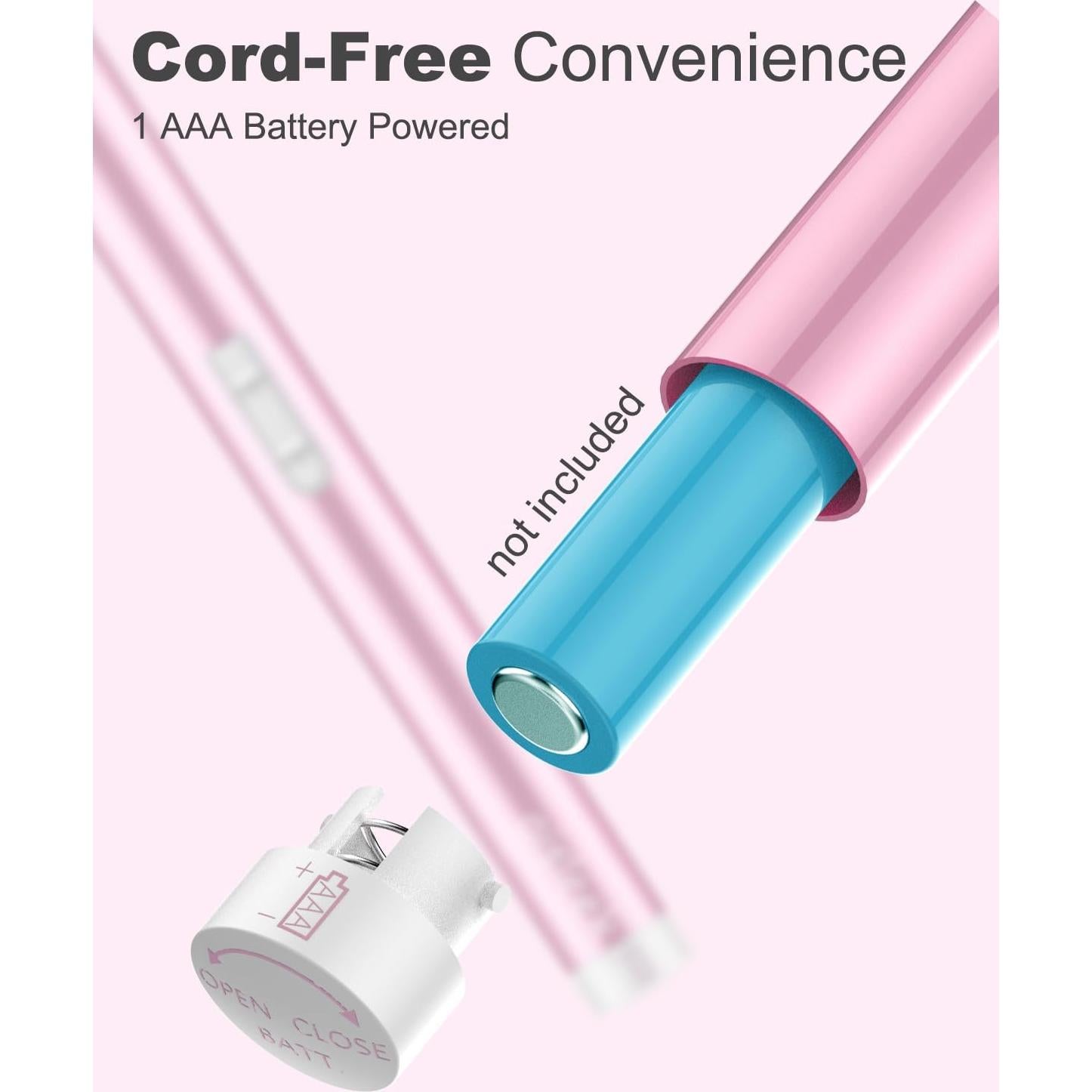 Recortador de Cejas Aisleek Rosa Compacto y Portátil