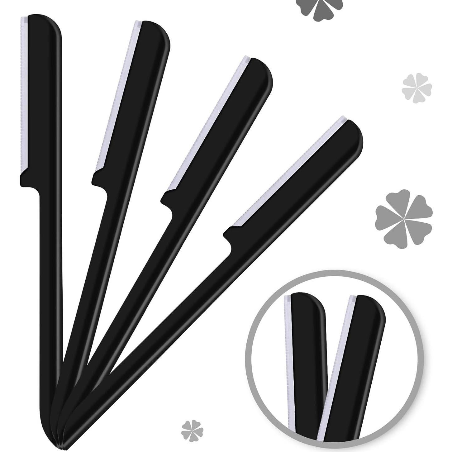 10 Cuchillas de Cejas Mudder para Mujeres - Afeitadora Facial Negra