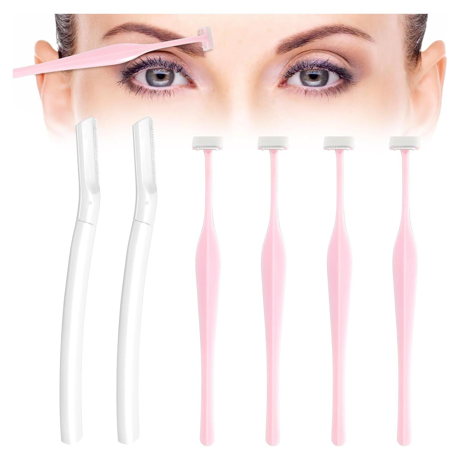 Set de 6 Navajas de Cejas AOZUO, Afeitadoras Faciales Precisas