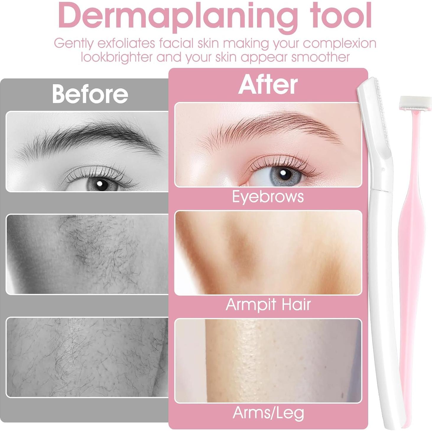 Set de 6 Navajas de Cejas AOZUO, Afeitadoras Faciales Precisas