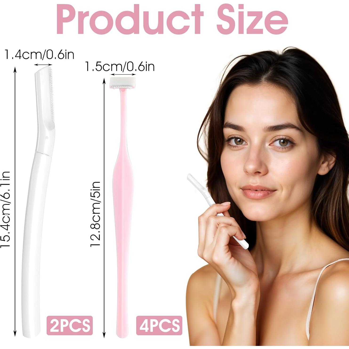 Set de 6 Navajas de Cejas AOZUO, Afeitadoras Faciales Precisas