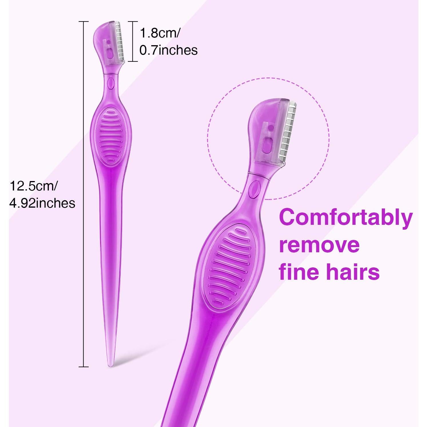 24 Mini Afeitadoras de Cejas Mudder con Cubierta de Precisión