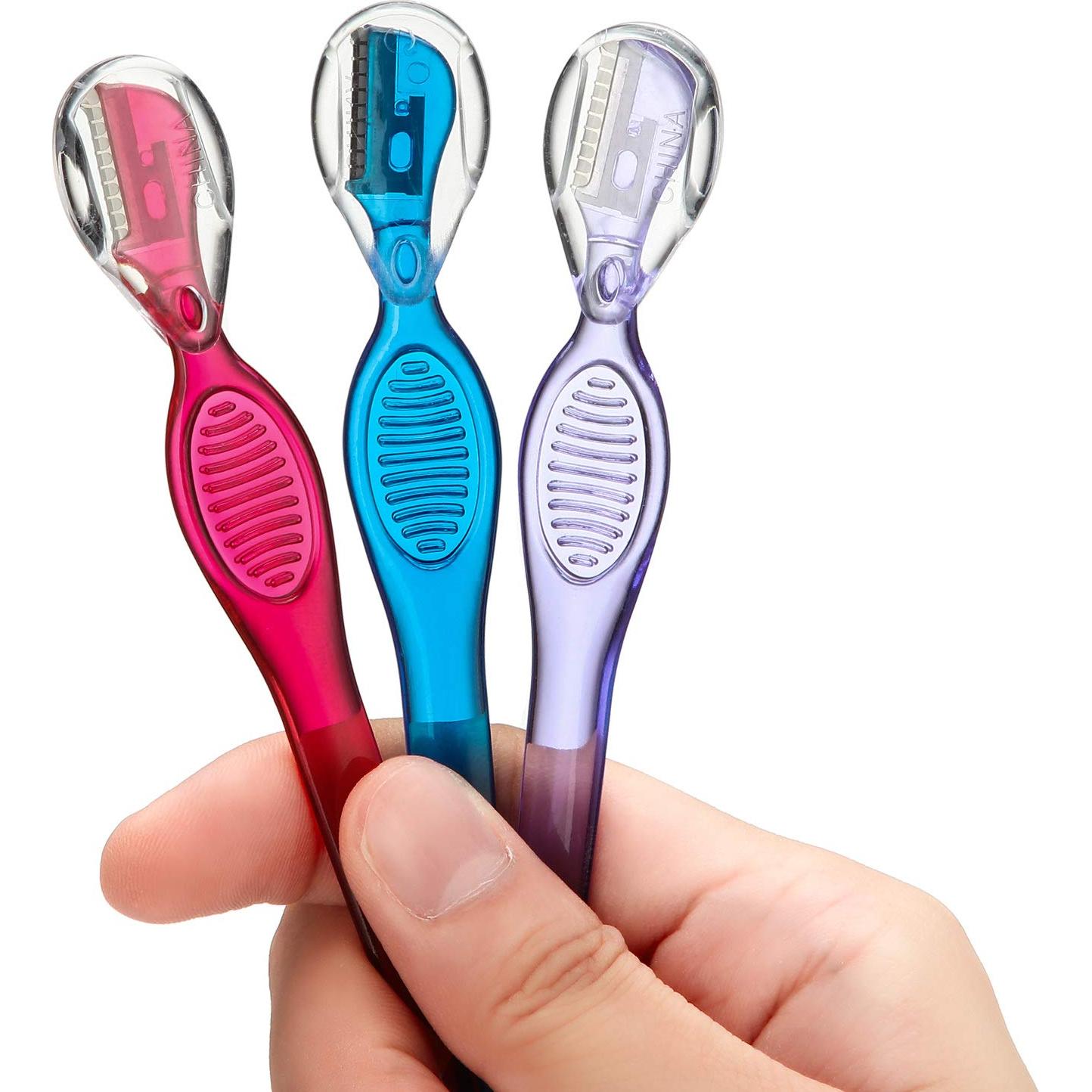 24 Mini Afeitadoras de Cejas Mudder con Cubierta de Precisión