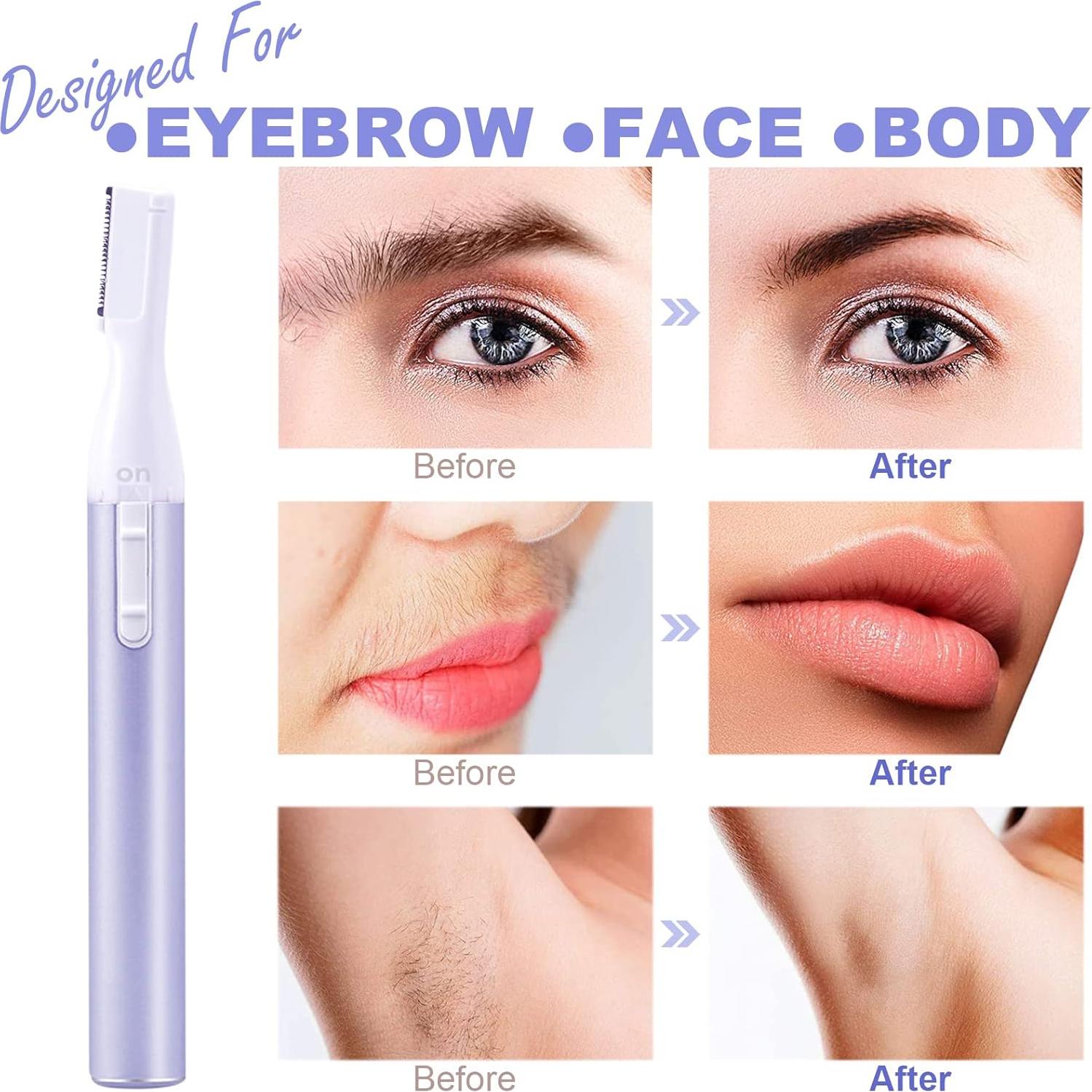 Recortador de Cejas Eléctrico ROSARDEN Mini Epilador Púrpura
