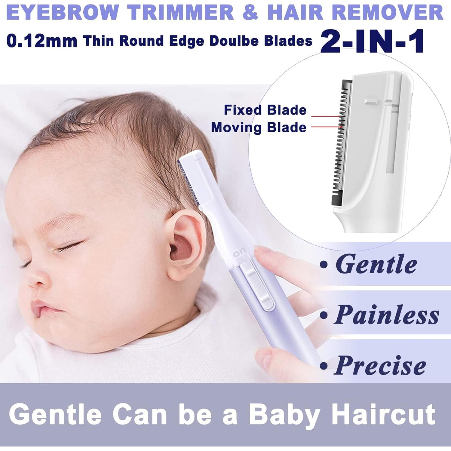 Recortador de Cejas Eléctrico ROSARDEN Mini Epilador Púrpura