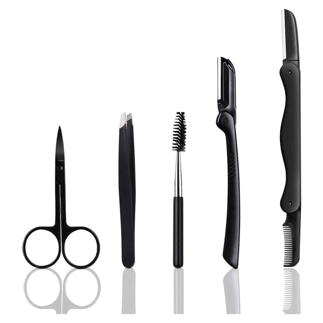 Kit de Cejas 5 en 1 Summer Lemon - Rasuradora, Tijeras, Pinzas
