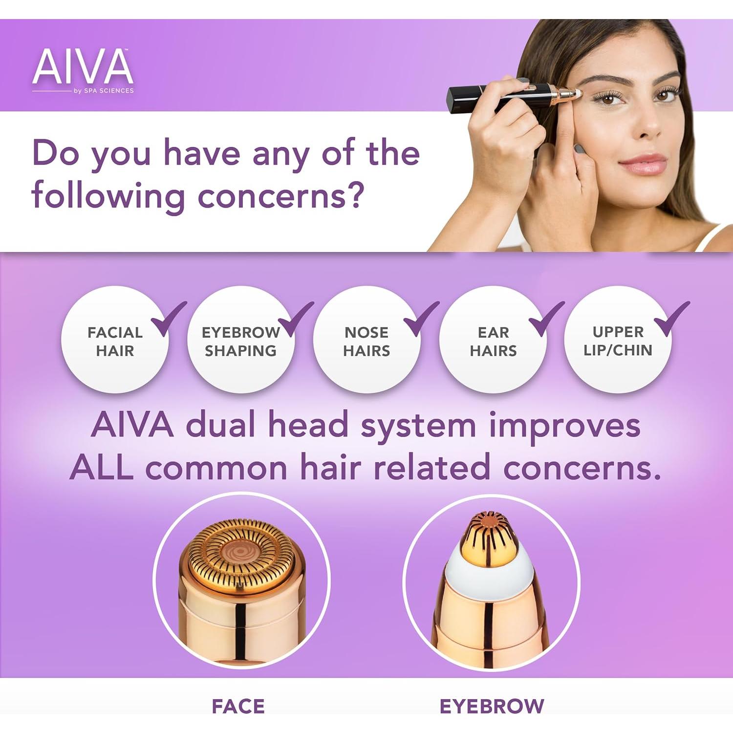 Removedor de Vello Facial 2 en 1 Spa Sciences AIVA LED