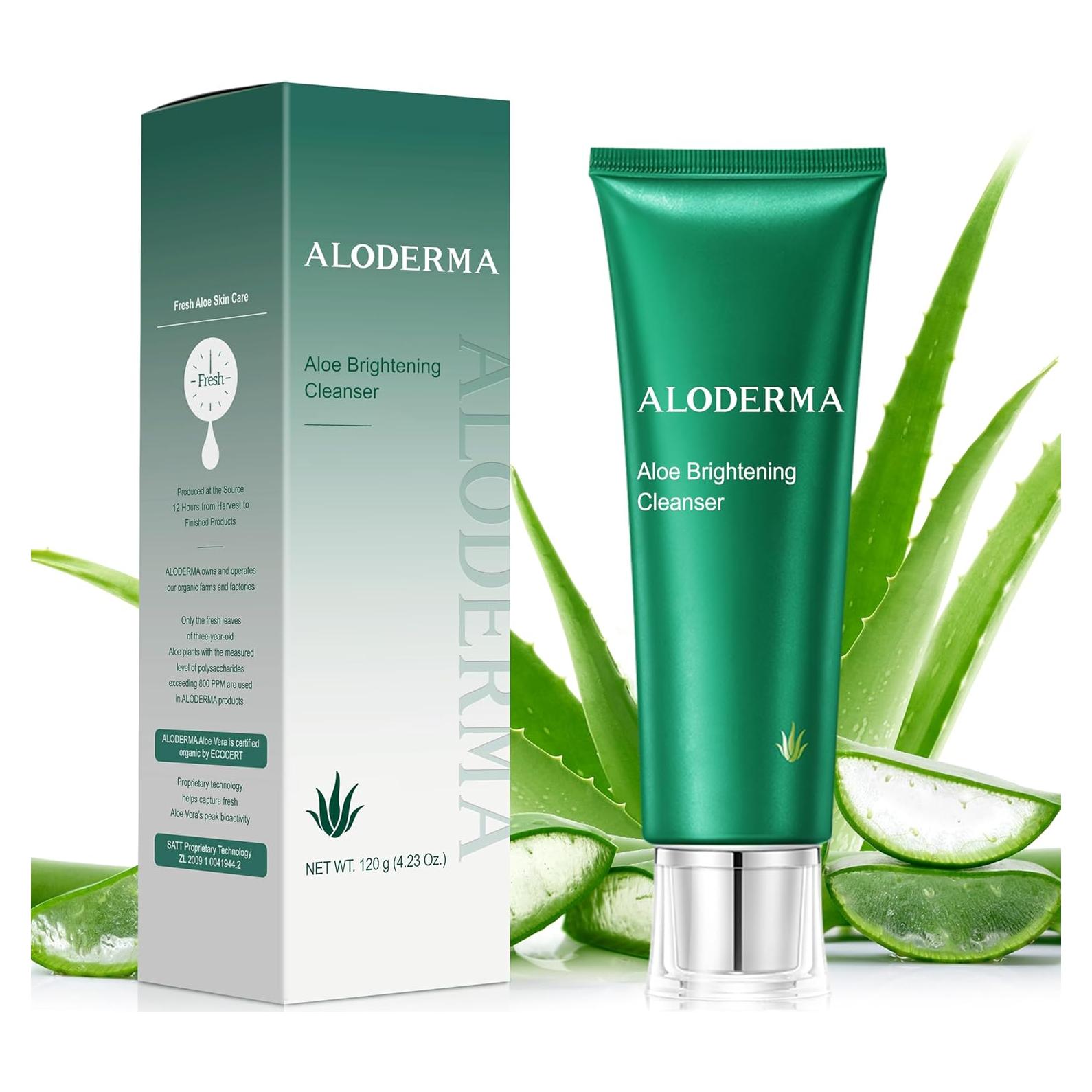 Limpiador Facial Iluminador Aloderma 170g - Aloe Vera y Niacinamida