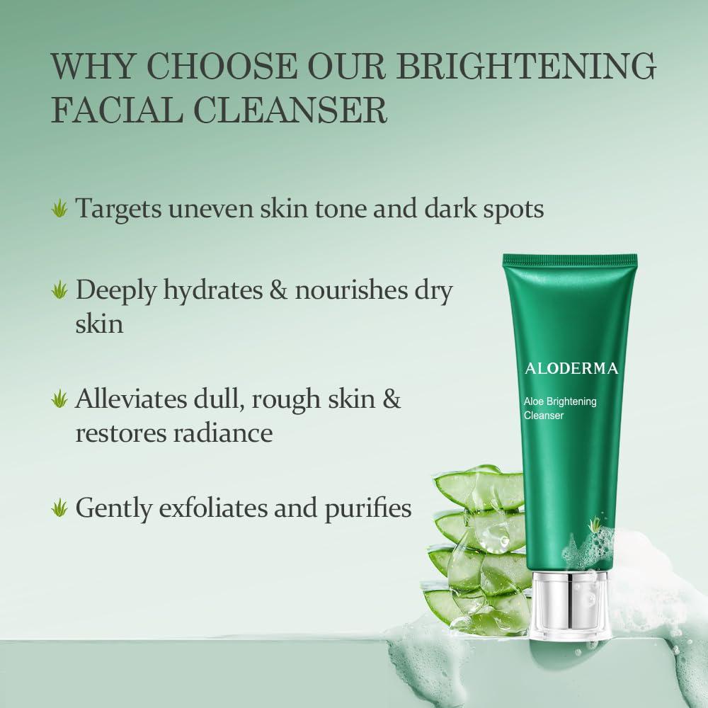 Limpiador Facial Iluminador Aloderma 170g - Aloe Vera y Niacinamida