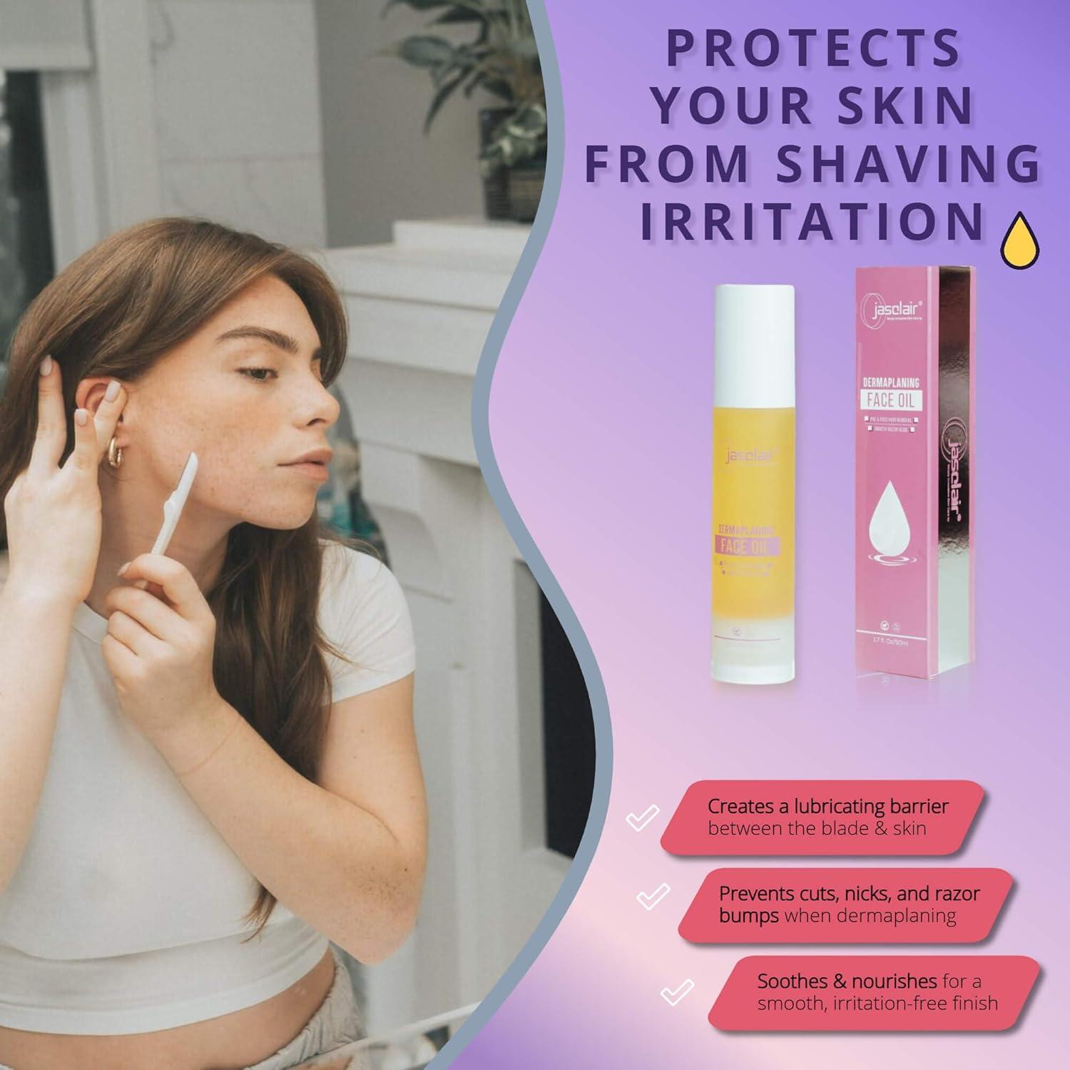 Aceite de Afeitado Jasclair 50ml - Dermaplaning Suave y Hidratante