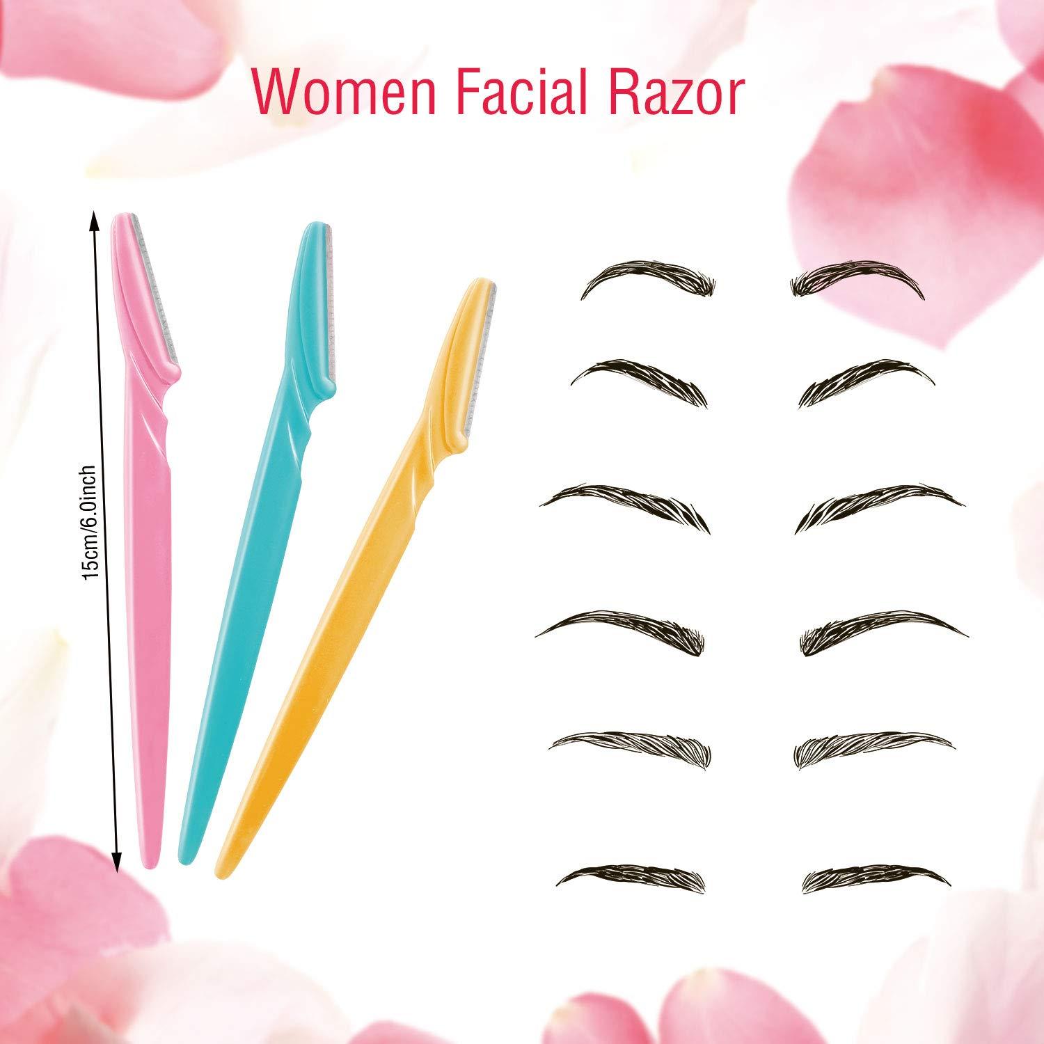 Cuchillas de Cejas Boao 96 Piezas Acero Inoxidable Seguras