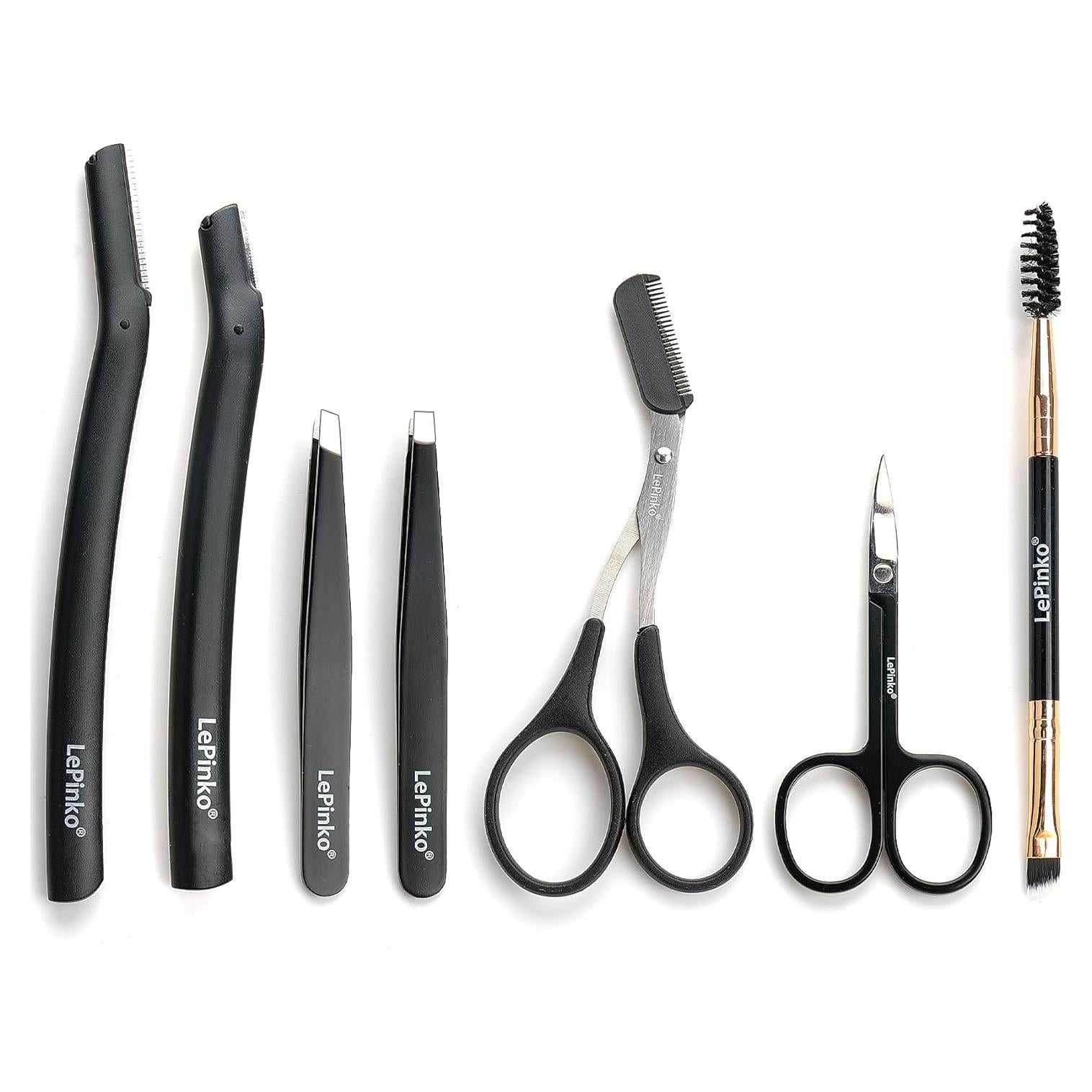 Kit de Recortador de Cejas 7 en 1 LePinko - Negro