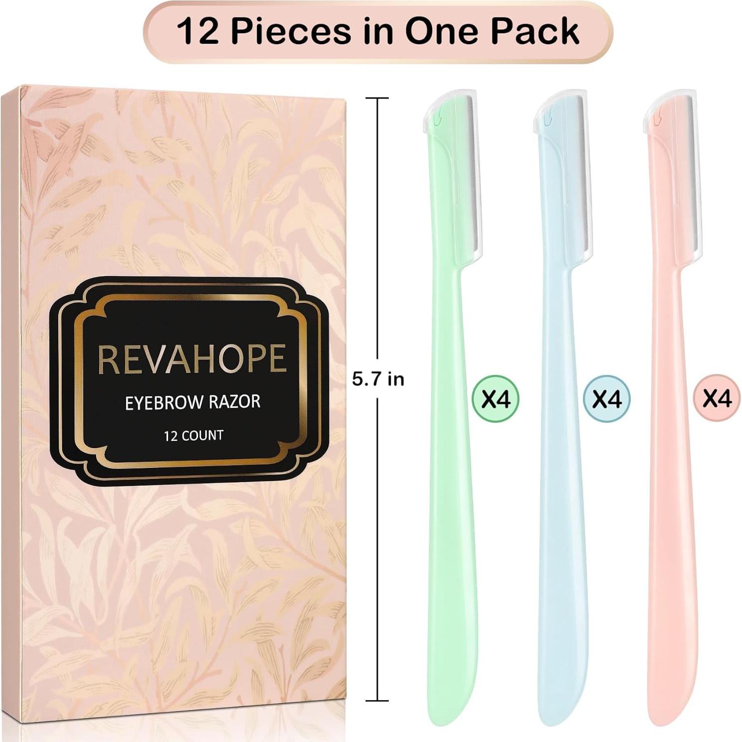 Cuchillas Faciales Dermaplane Revahope - 12 Piezas Seguras